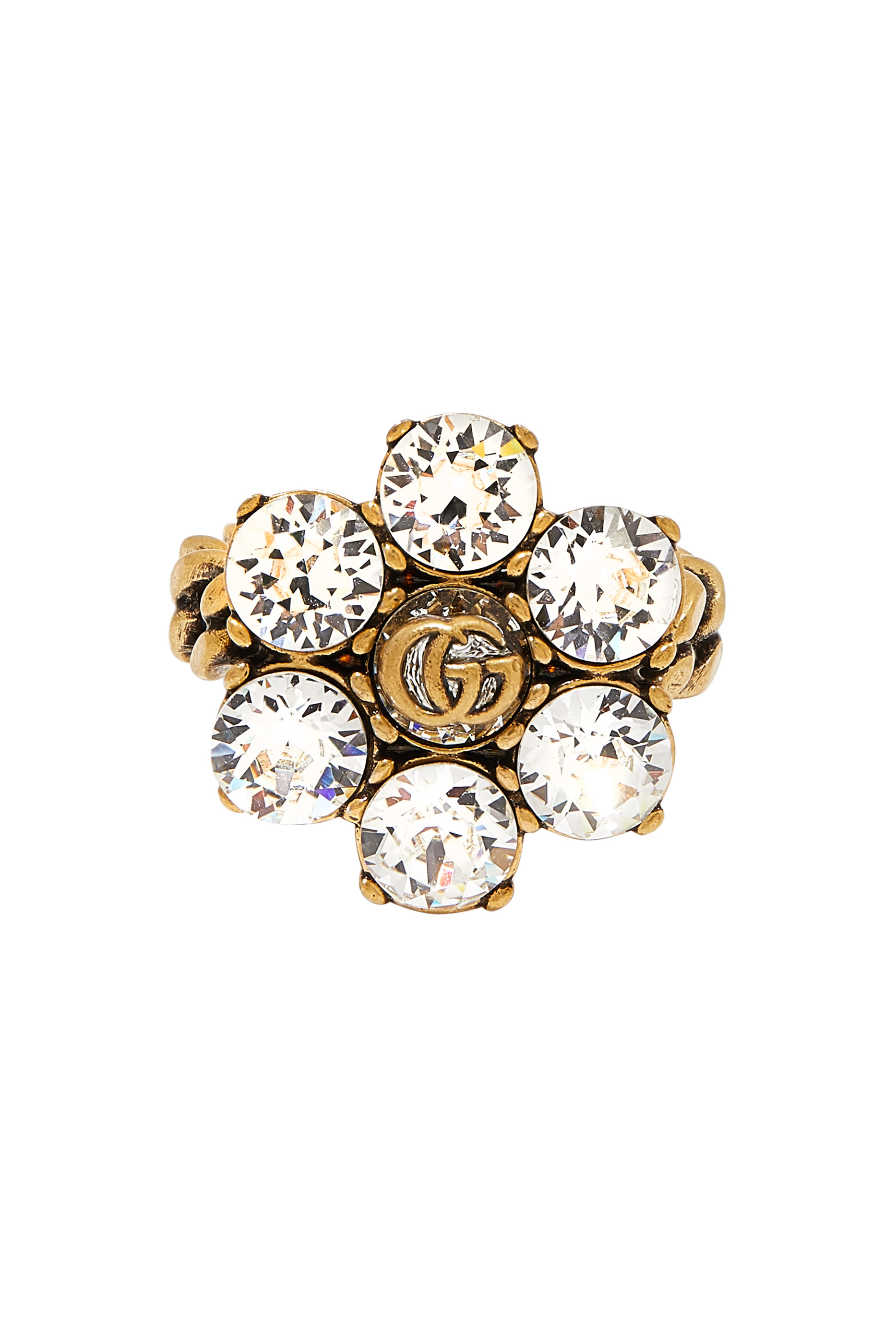 خاتم مرصع بالكريستال وشعار حرفي G