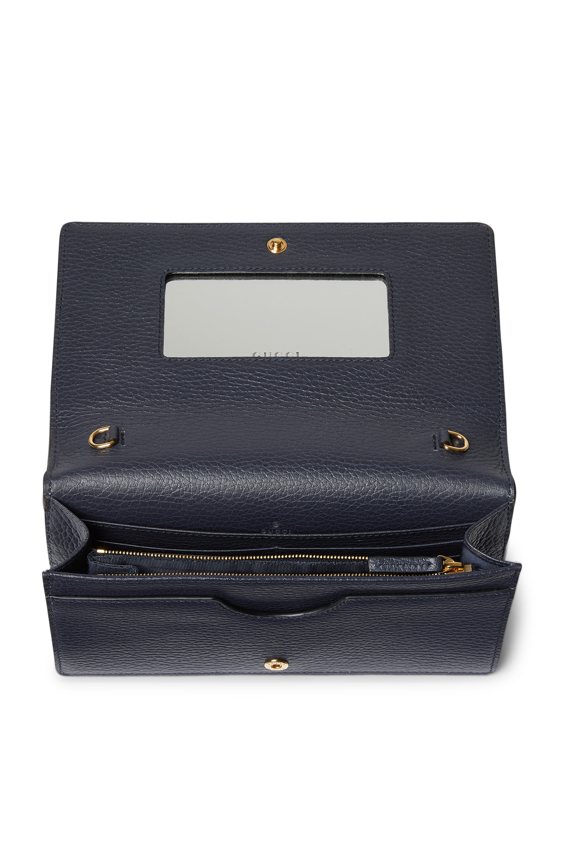 حقيبة صغيرة مارمونت بسلسلة ولونين وشعار حرفي الماركة