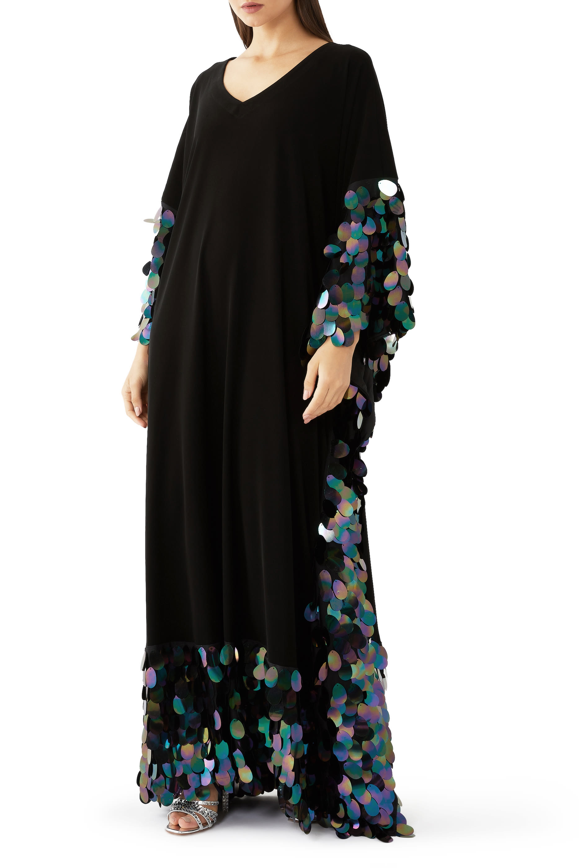 Dreamy Sequin Trim Kaftan