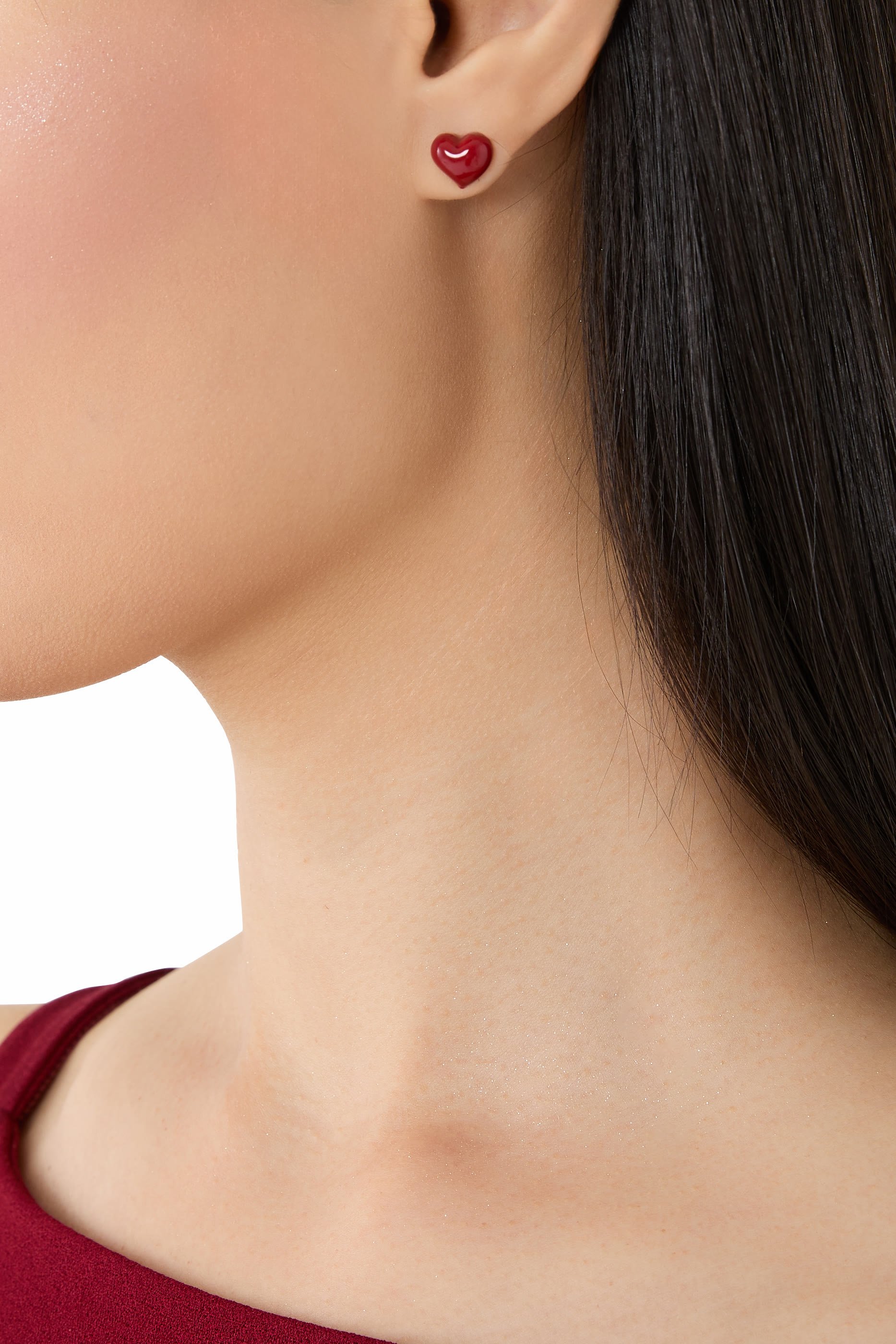 أقراط أمور مزينة بمينا، معدن مطلي