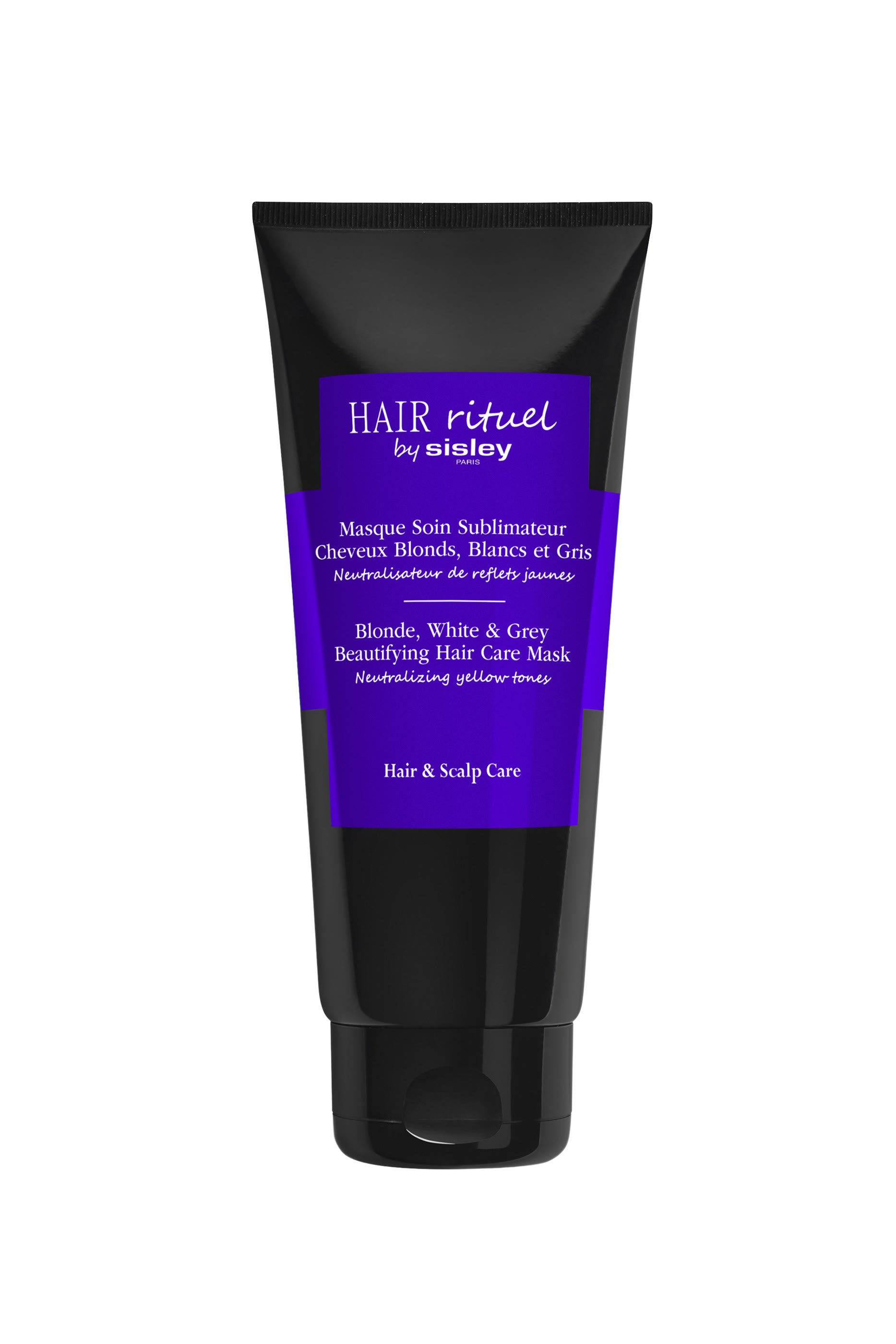 قناع لتعزيز والعناية بالشعر الأشقر والأبيض والرمادي