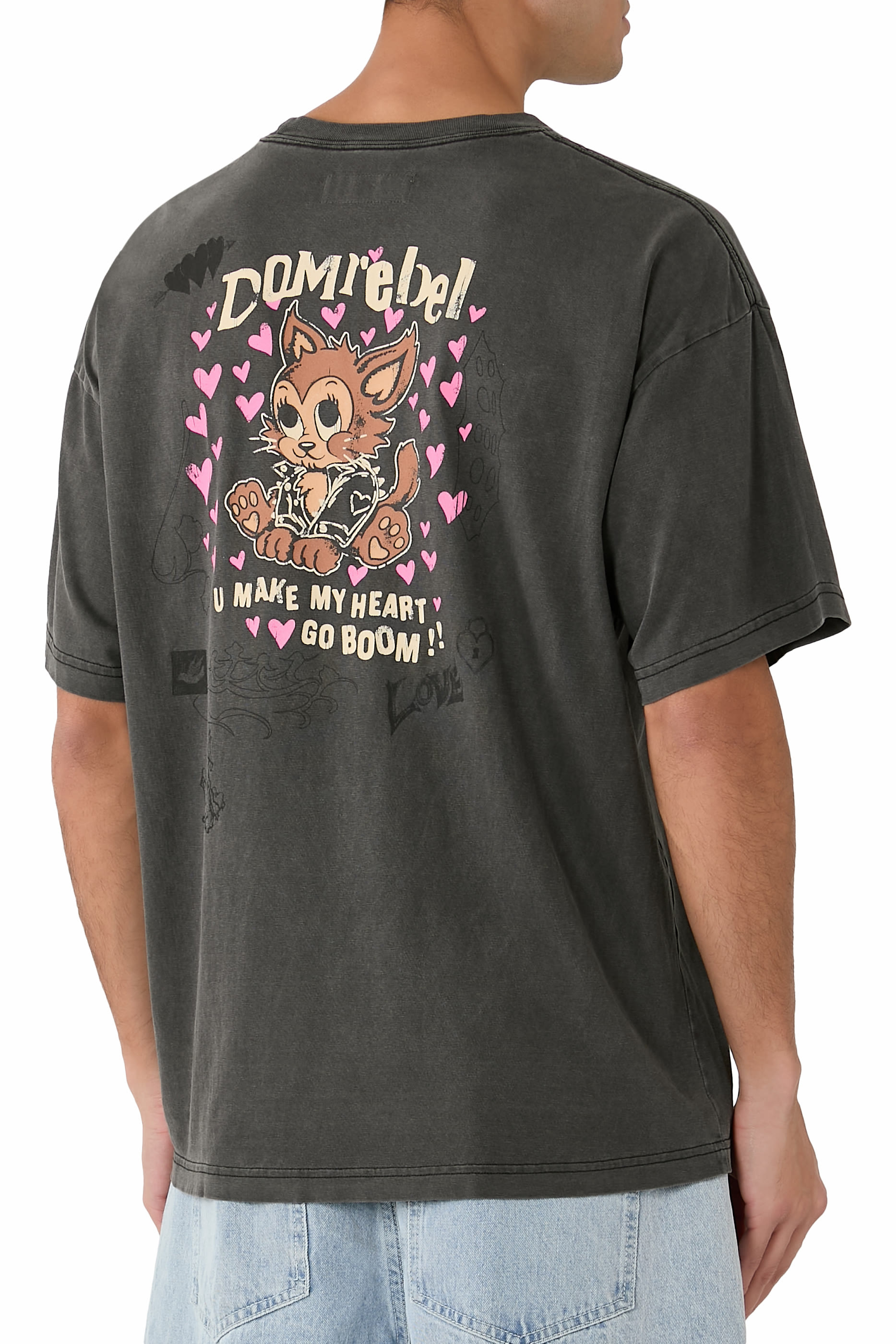 تيشيرت بوم بلون باهت