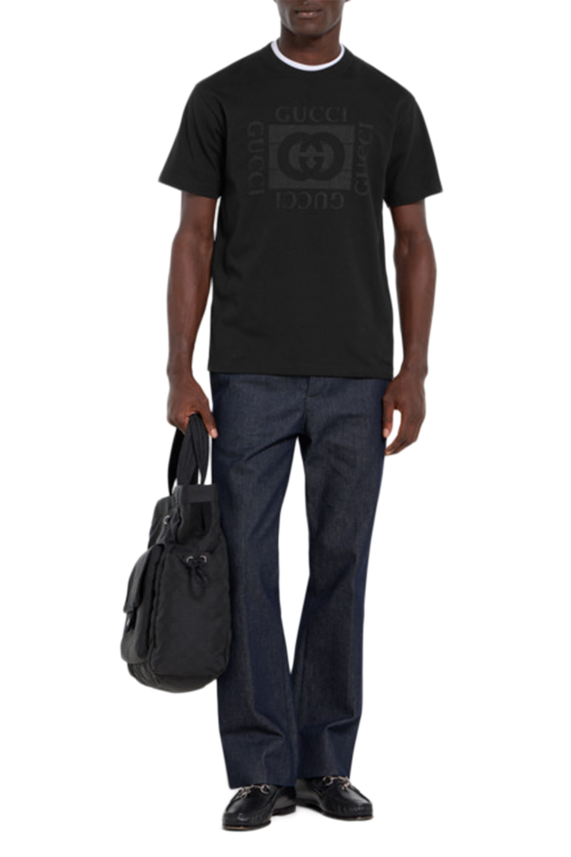 تيشيرت بنقشة قطن جيرسيه