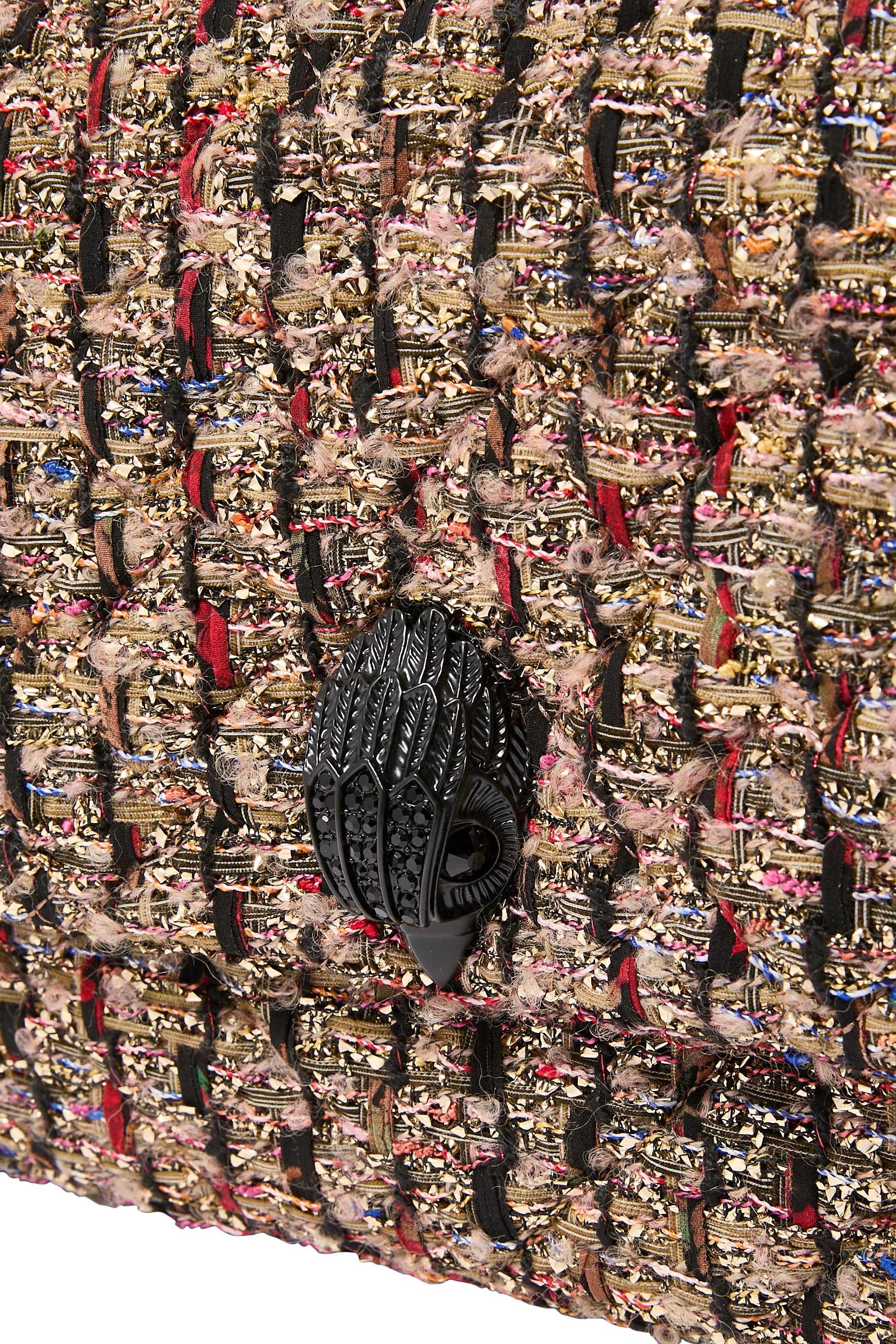 حقيبة كتف كنسنغتون كبيرة لامعة تويد 