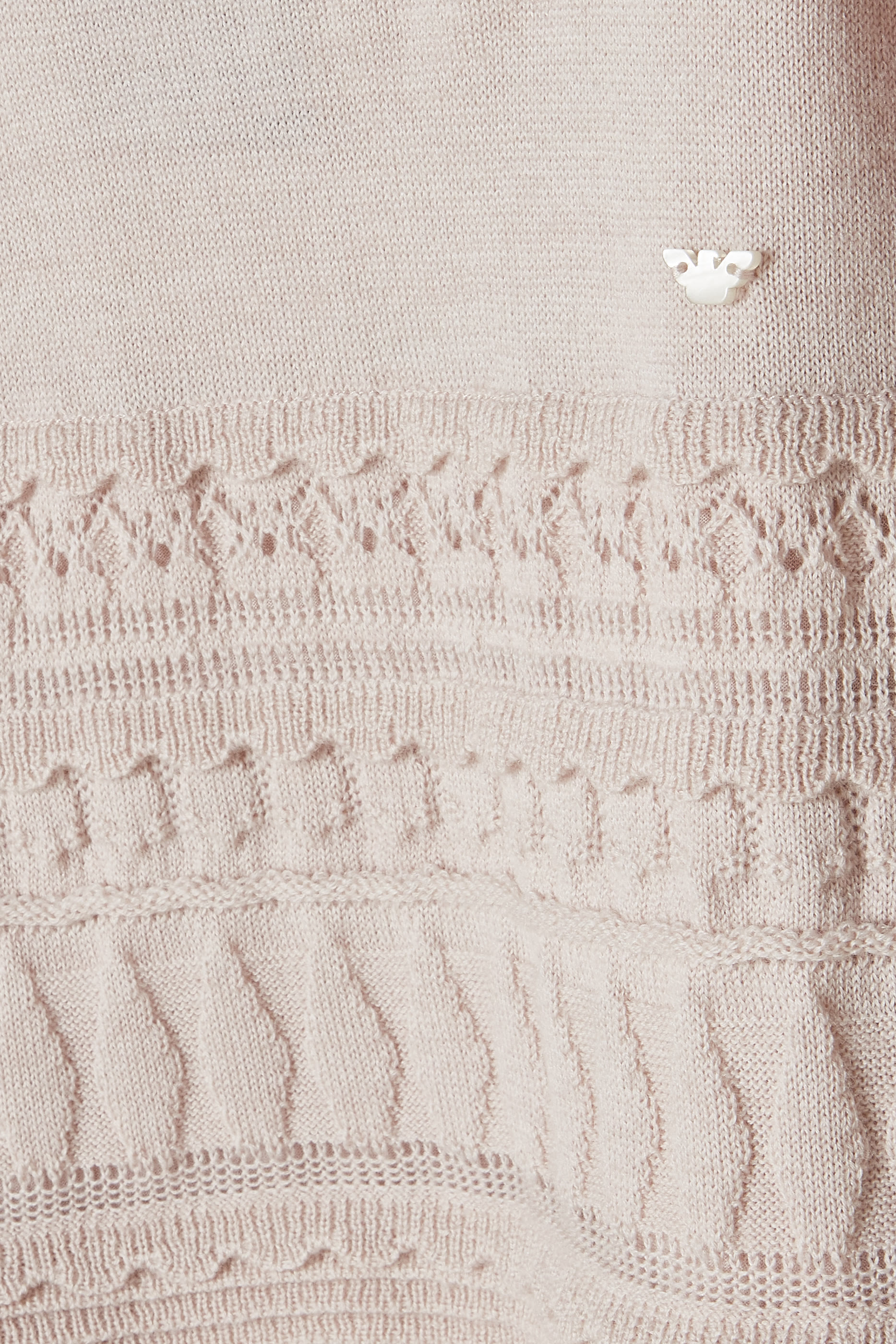 فستان منسوج بكشكش مايكرو مزيج صوف للأطفال