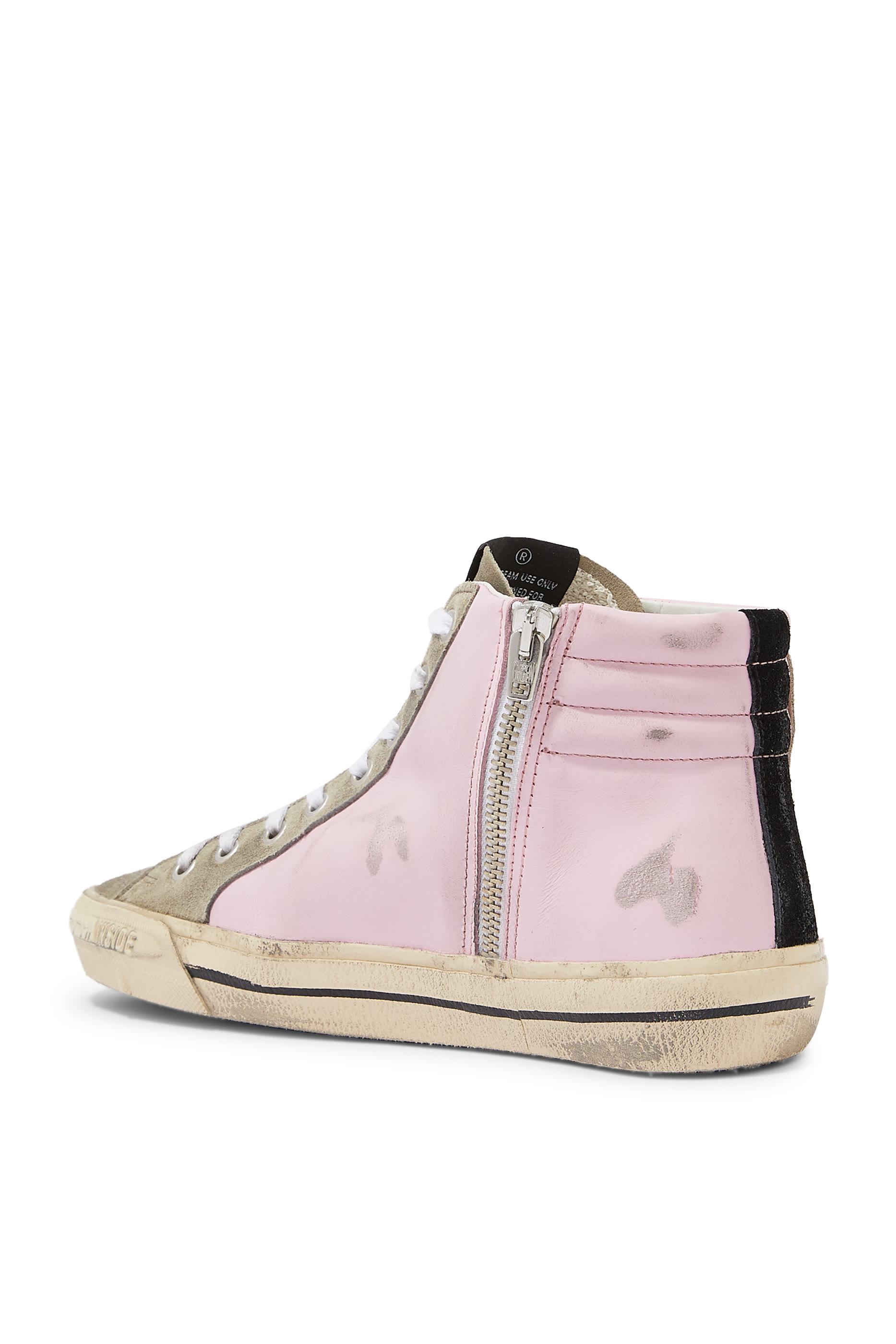 حذاء سنيكرز لامع برقبة عالية