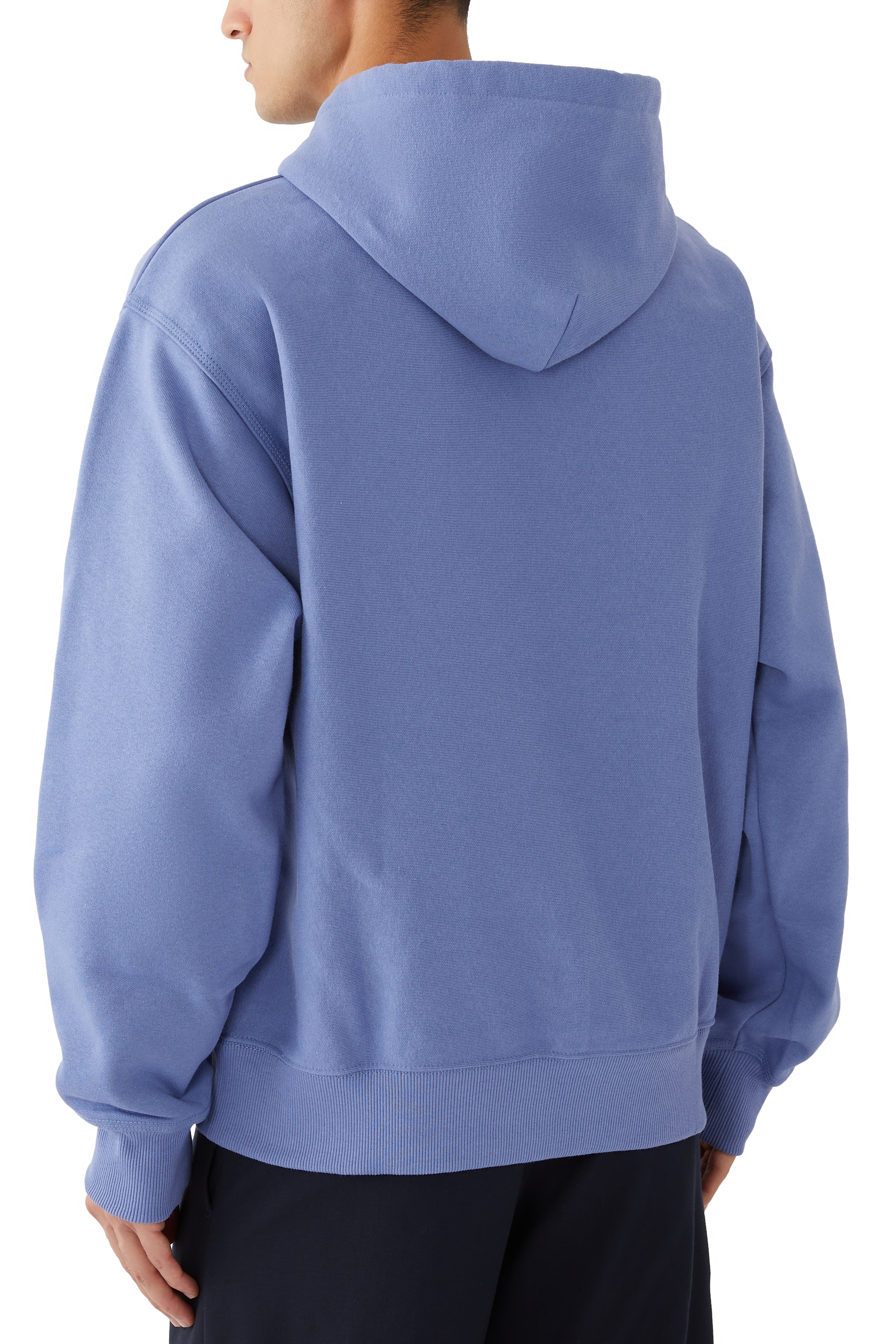 هودي ستوك بتطريز شعار الماركة بملمس بارز