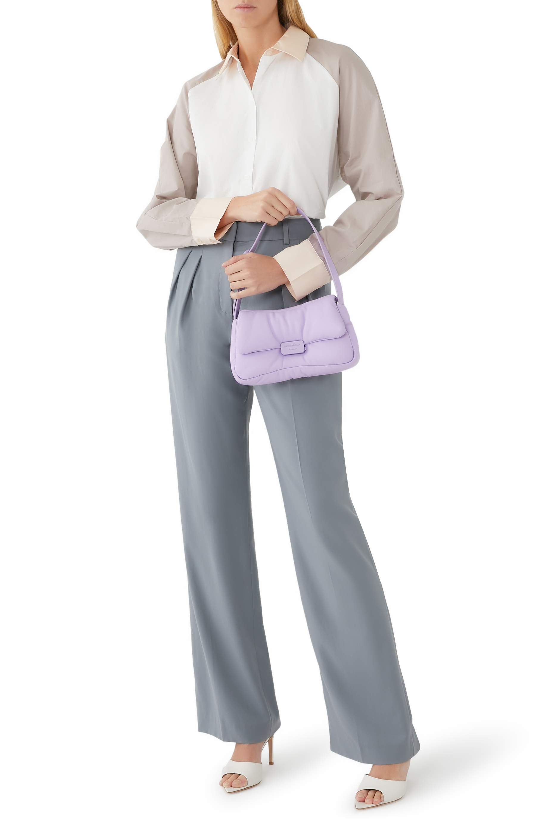 حقيبة كتف جلد نابا مبطن