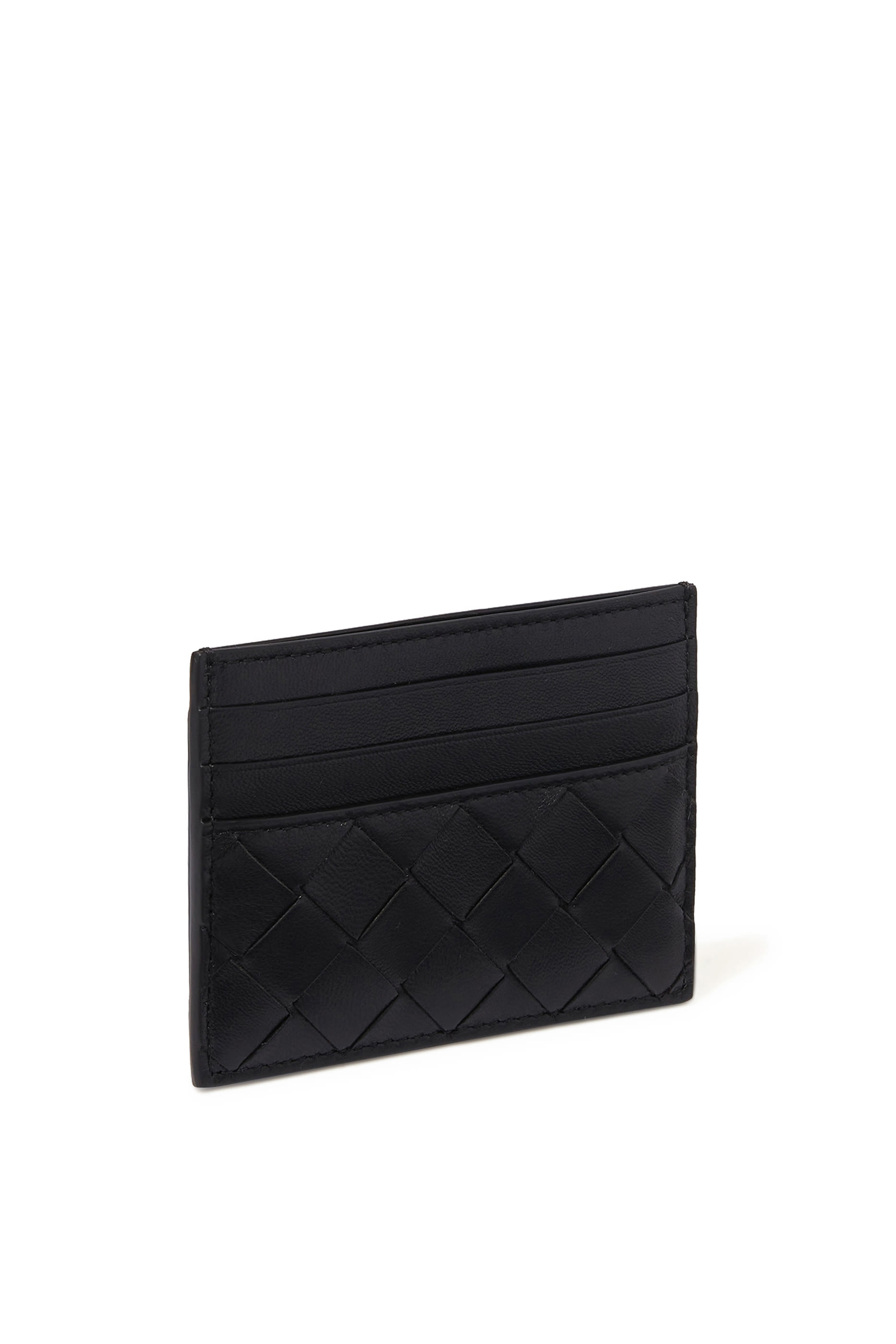 حافظة بطاقات جلد مجدول