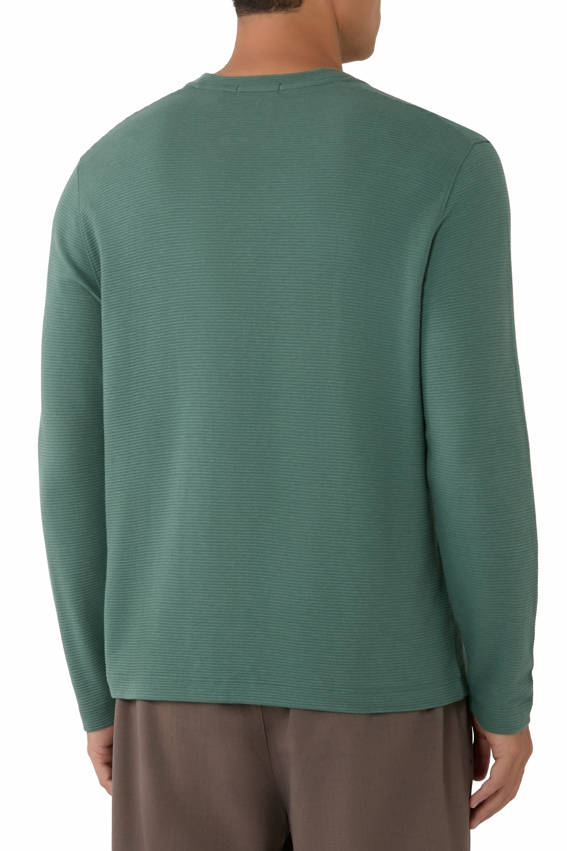 تيشيرت ديلروي بأكمام طويلة نسيج جاكار ستوديو