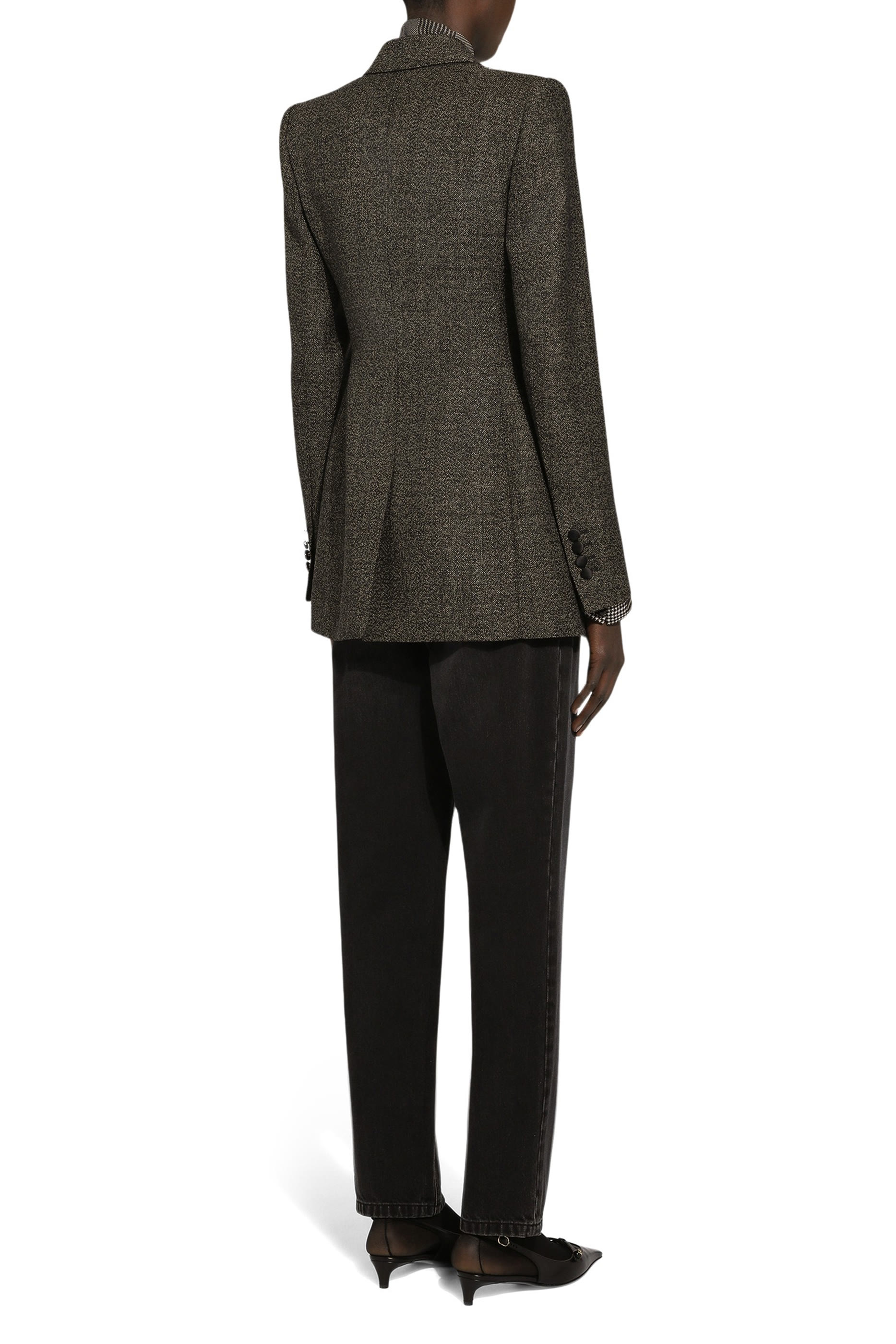 قميص بنقشة مربعات جلين حرير شيفون