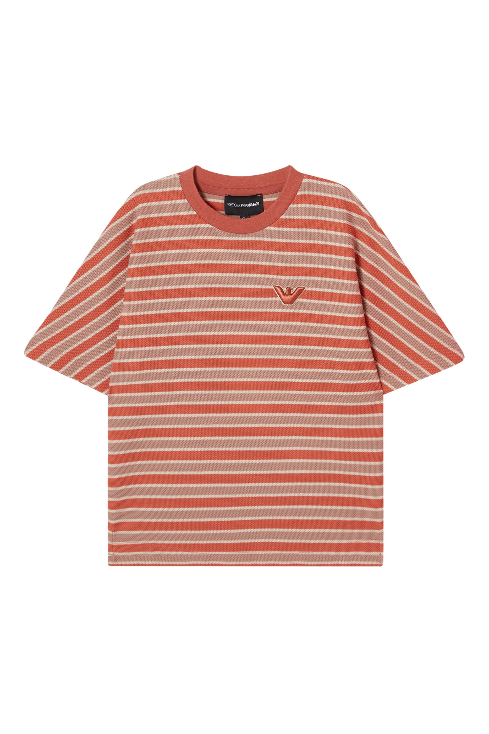 تيشيرت مخطط بشعار الماركة للأطفال