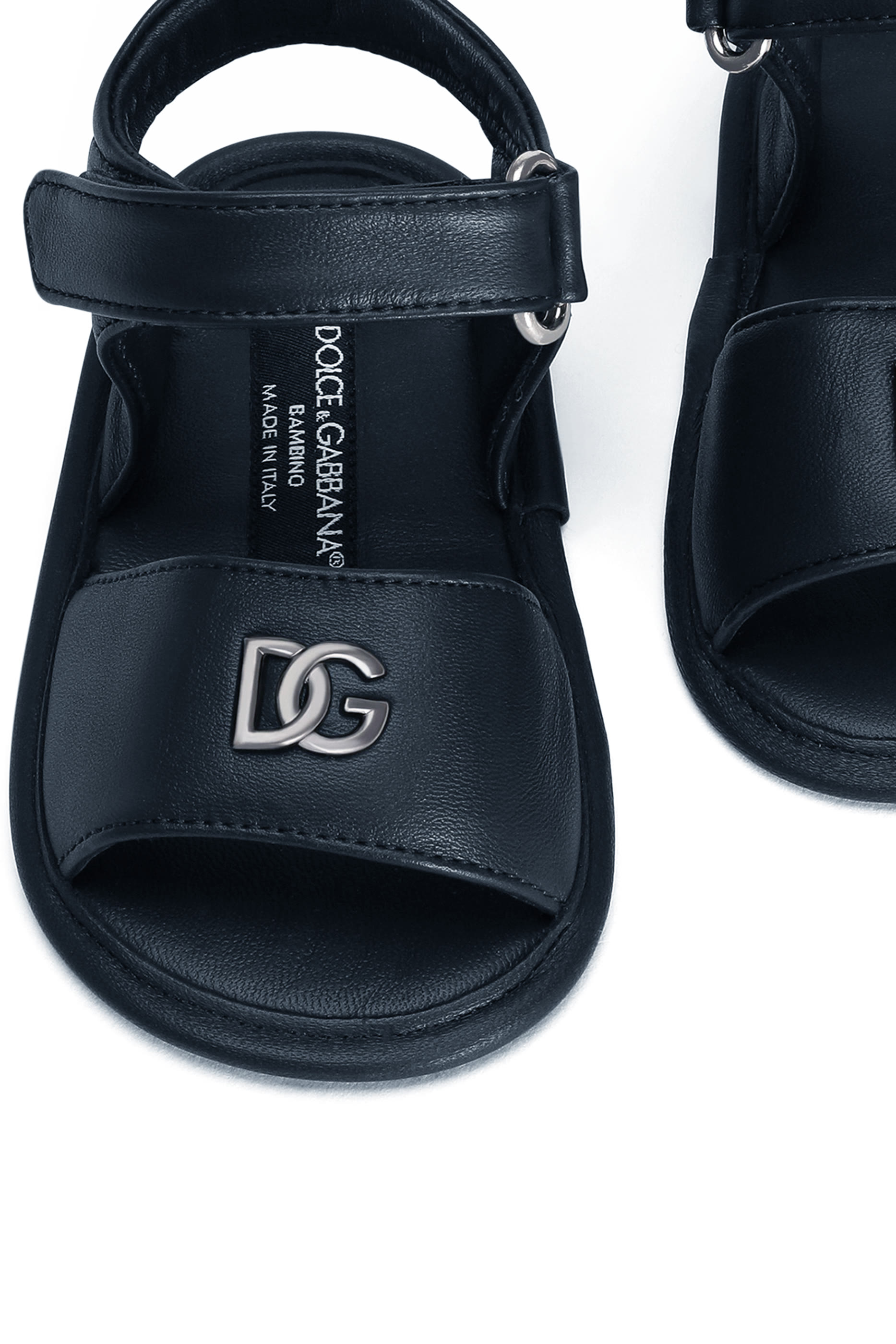 صندل بشعار الماركة جلد للأطفال