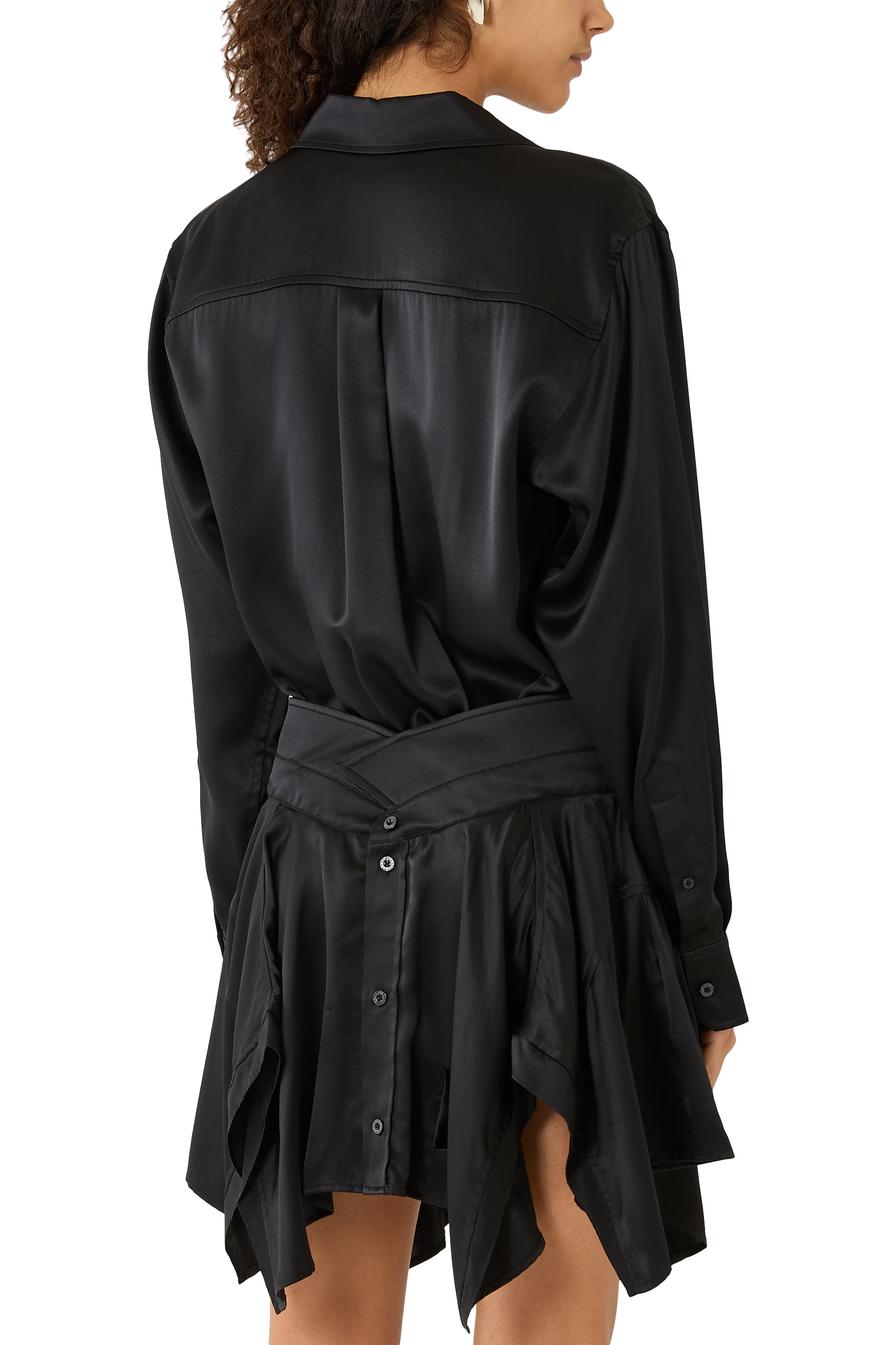 فستان بتصميم قميص مزدوج حرير شارميوز