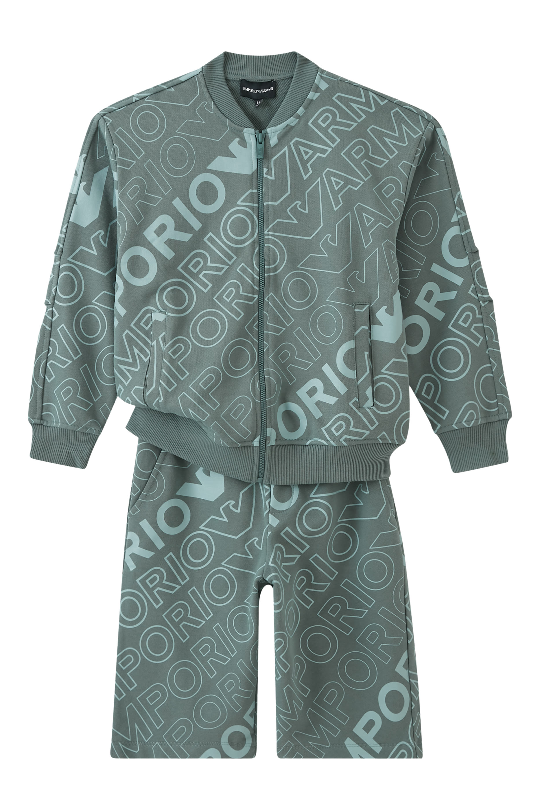 شورت بخصر مطاطي وشعار الماركة للأطفال