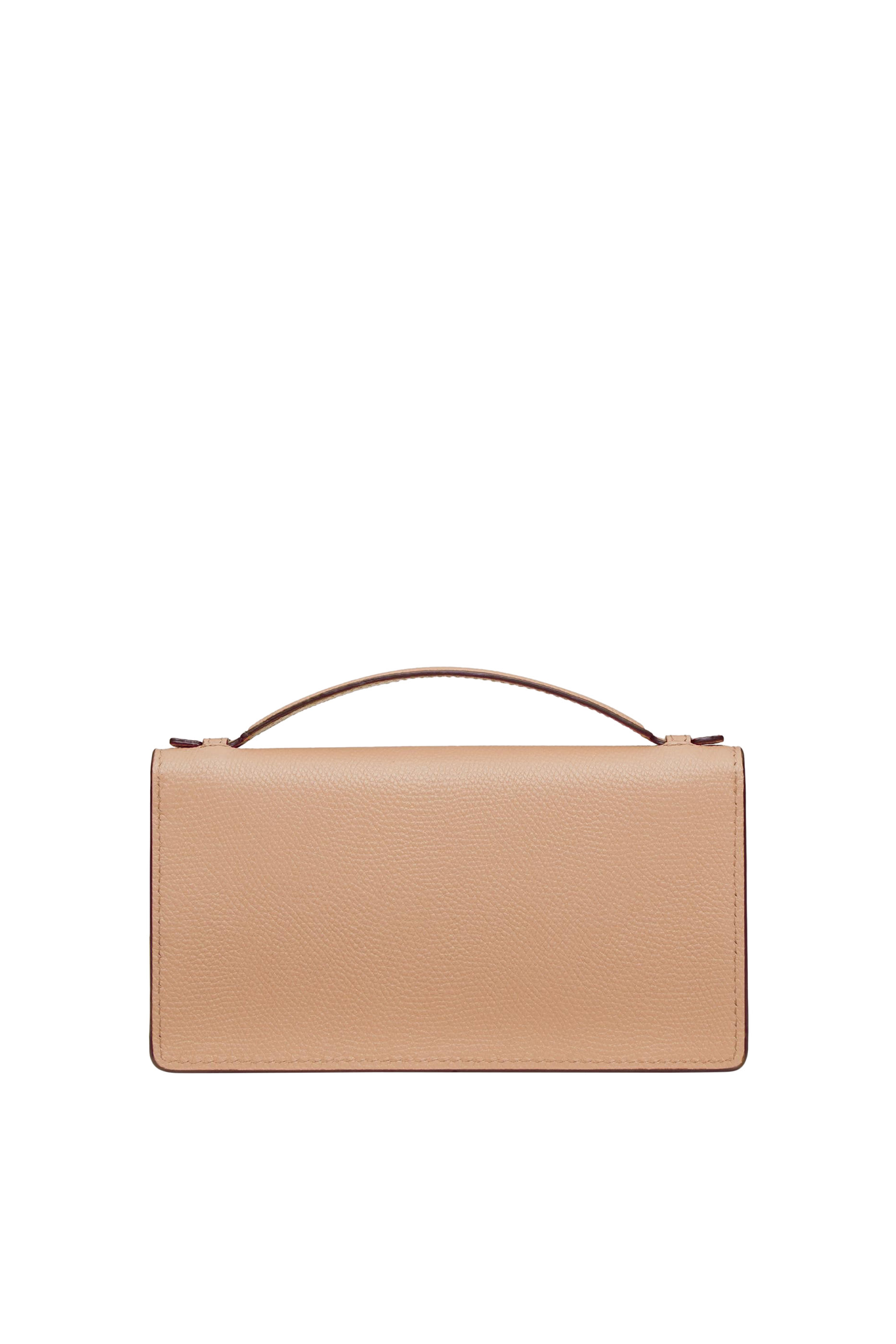 محفظة فالنتينو غارافي جلد عجل بارز الملمس بشعار الماركة