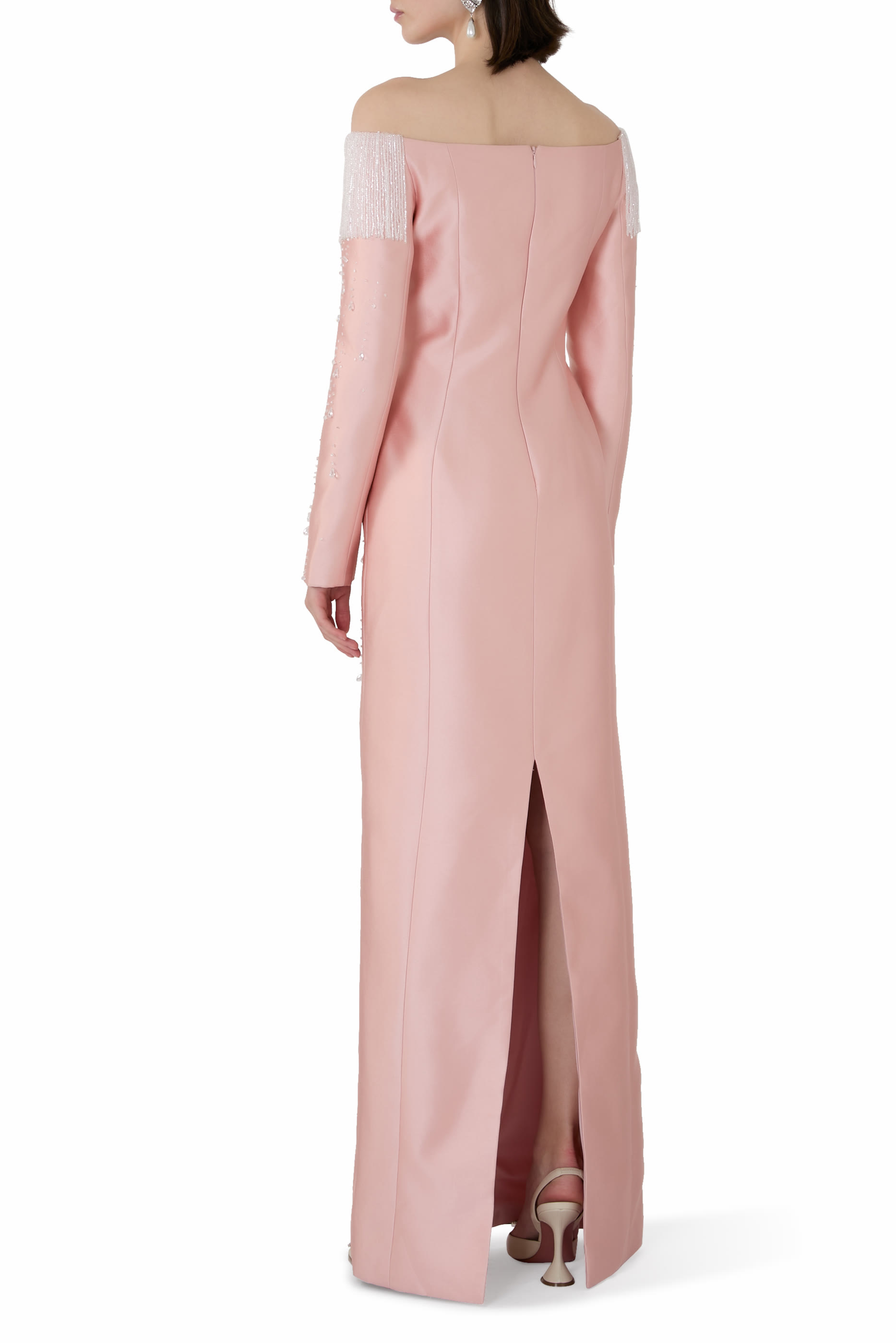 Talia Royal Embroidered Taffeta Gown