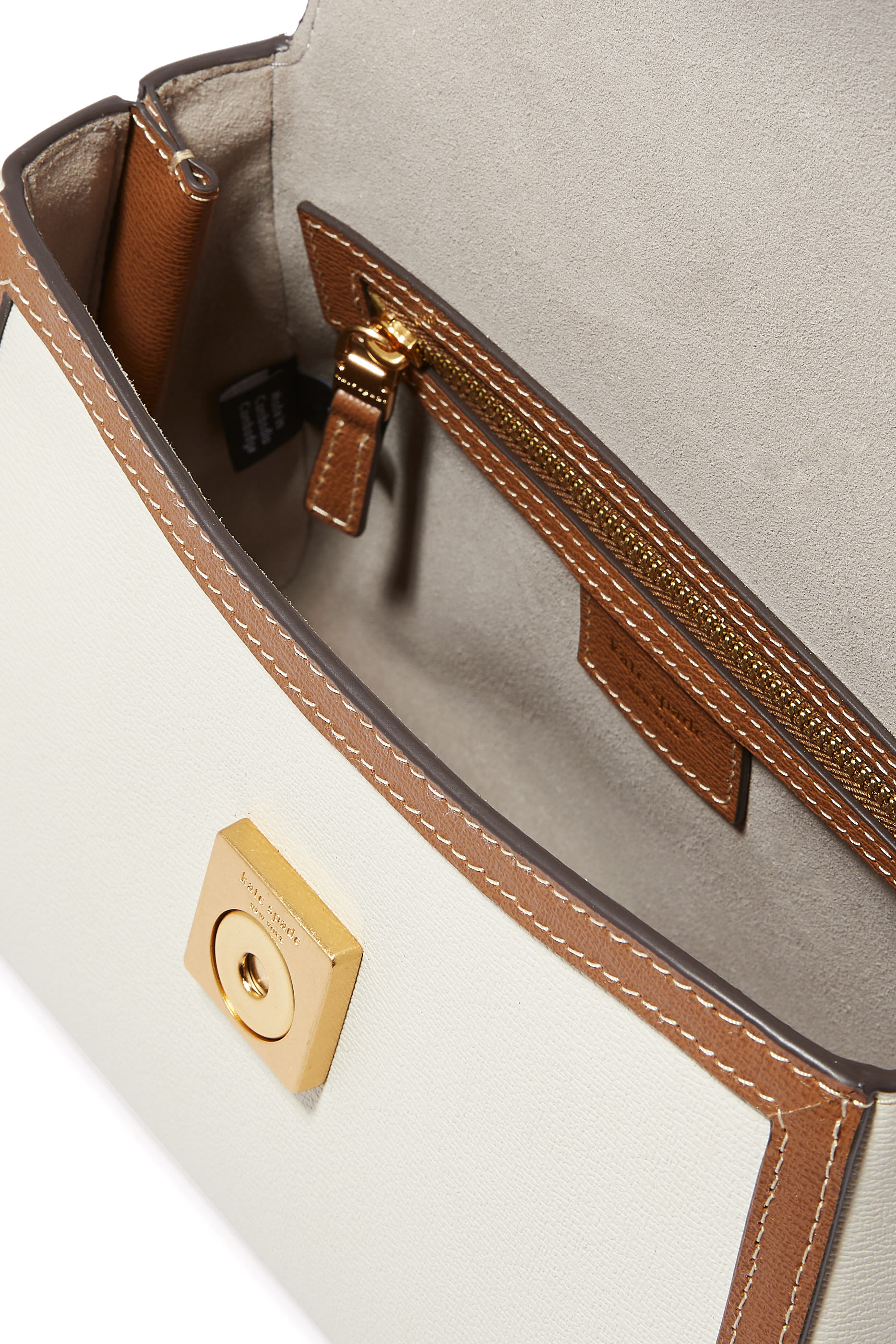 حقيبة كاتي مقسمة بألوان بيد علوية متوسطة