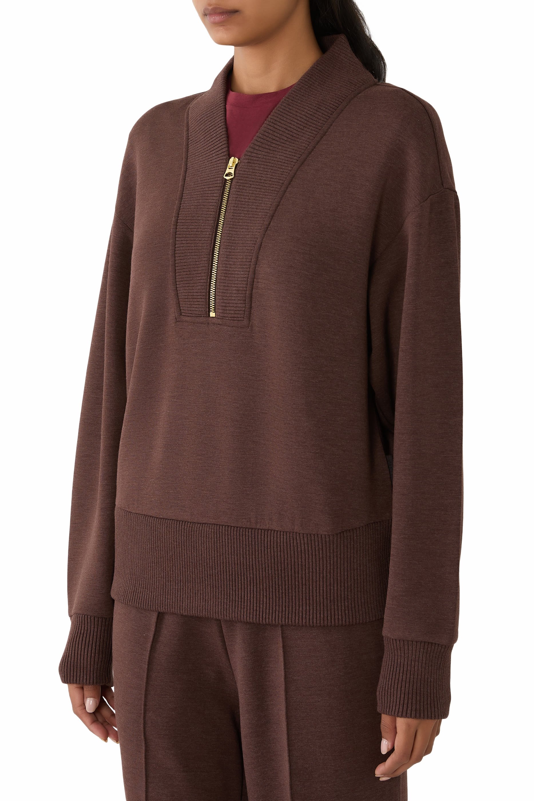 سويت شيرت سالي بنصف سحّاب