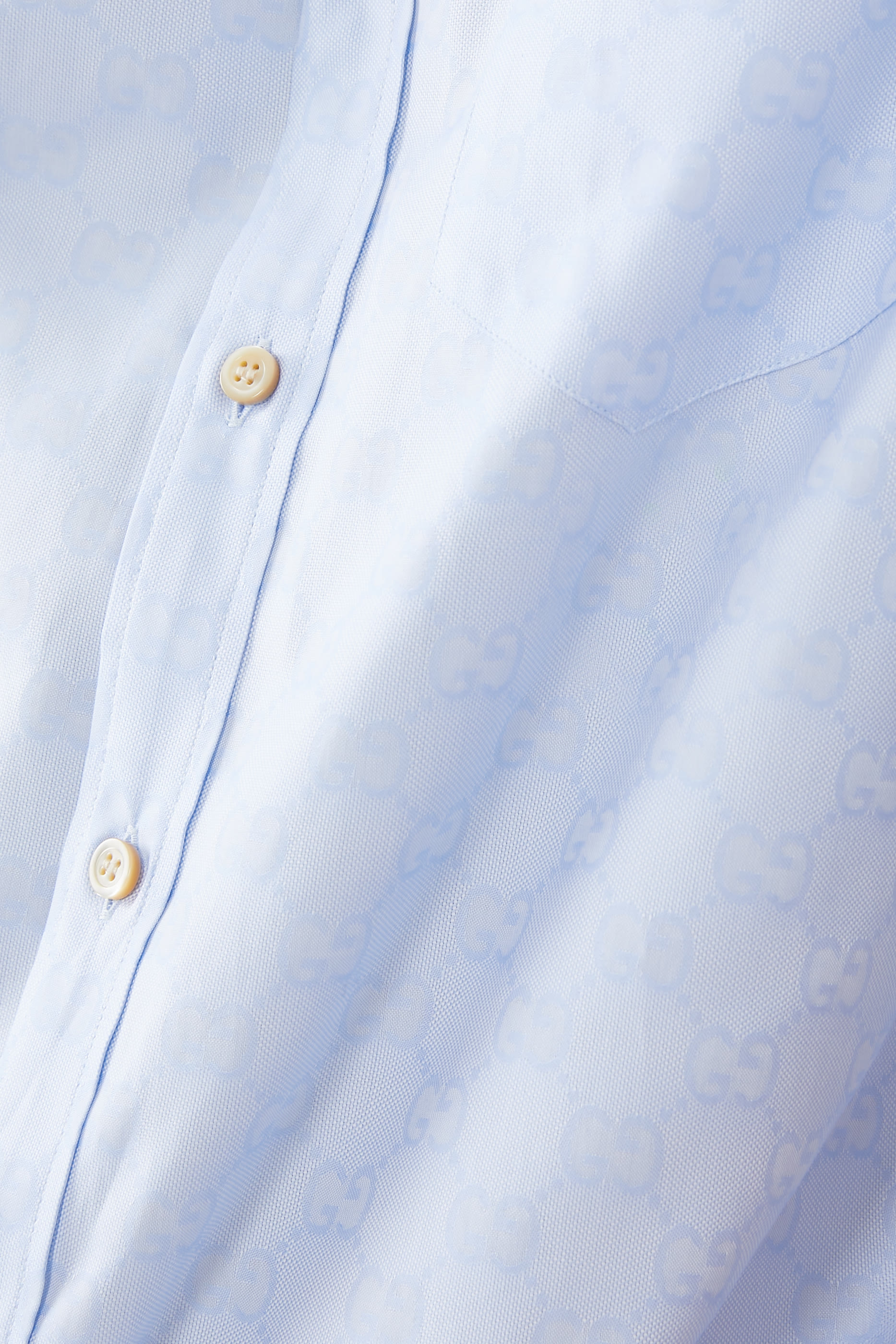 قميص قطن أكسفورد بنقشة حرفي شعار الماركة سوبريم