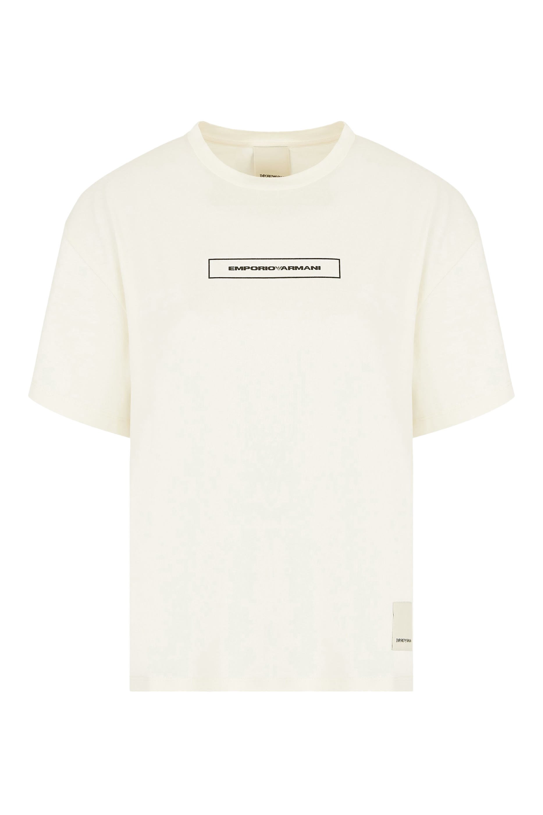 تيشيرت بطبعات شعار الماركة قطن