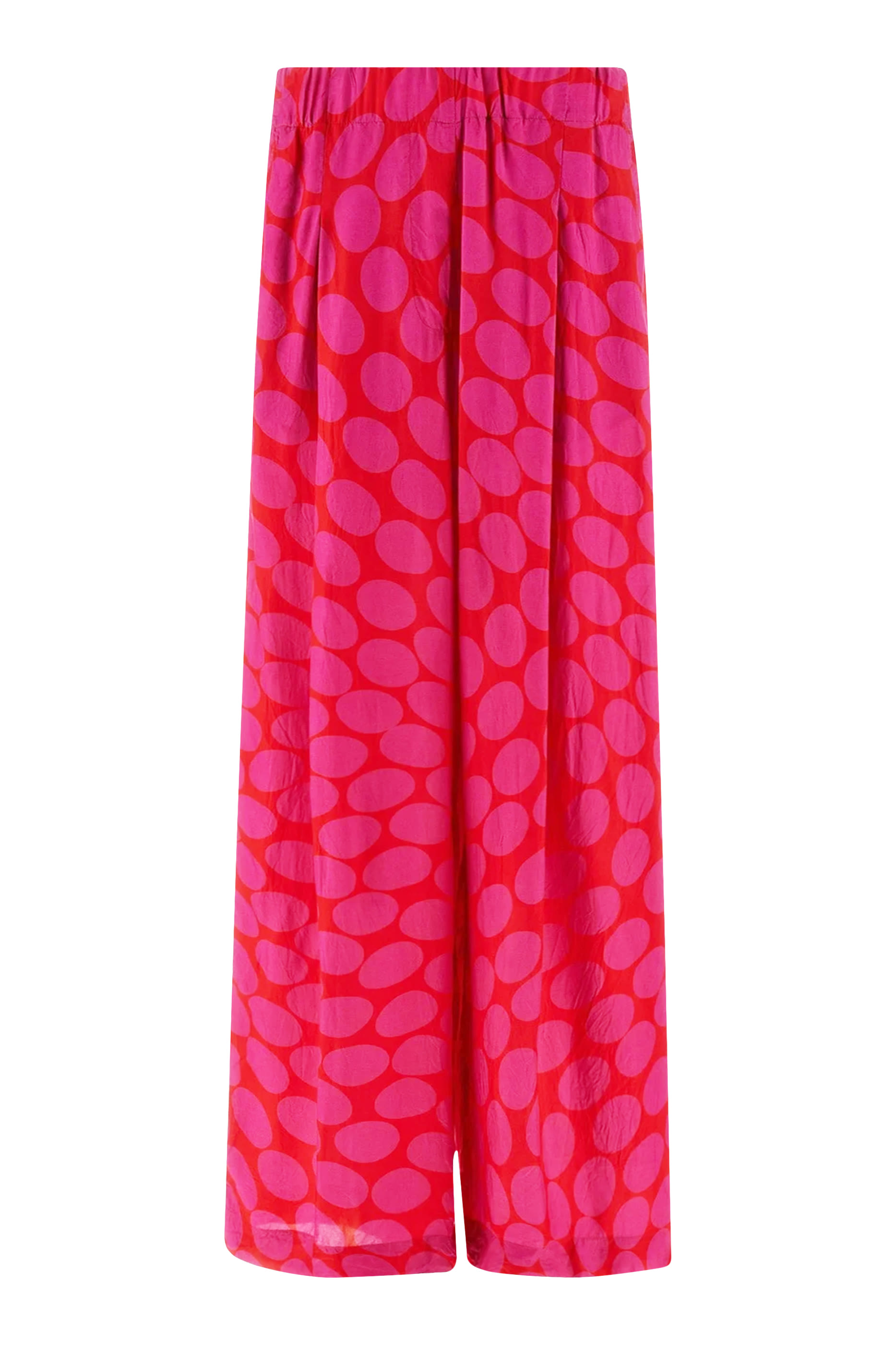 Ellipses Print Wide-Leg Elasticated Pants
