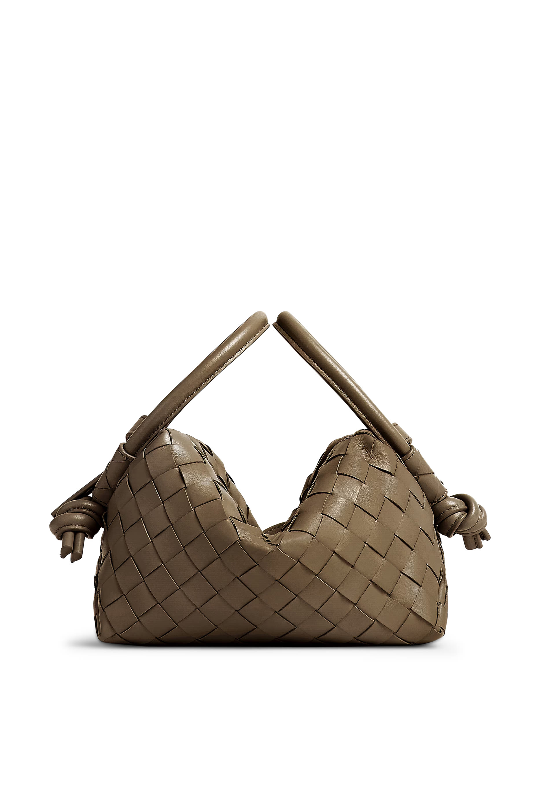 حقيبة كروس لوب صغيرة جلد مجدول