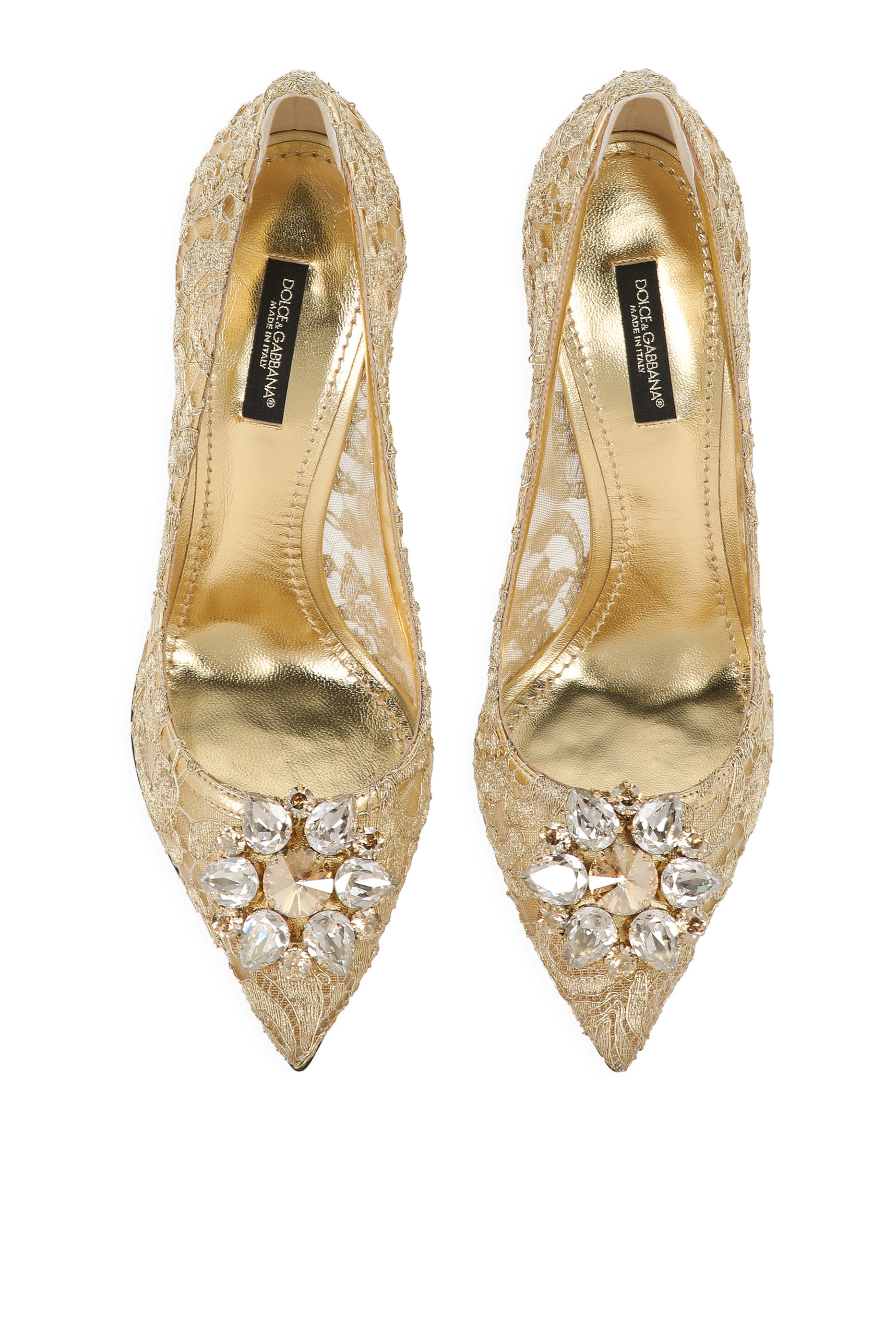 حذاء بكعب لوريكس دانتيل رينبو 90 مع تفاصيل بروش