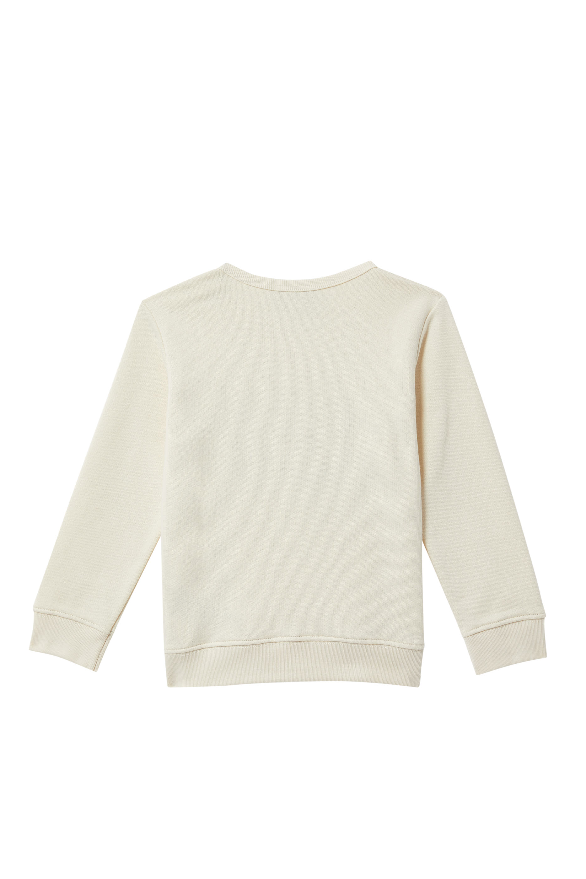 سويت شيرت بفتحة رقبة مستديرة وشعار الماركة الكلاسيكي