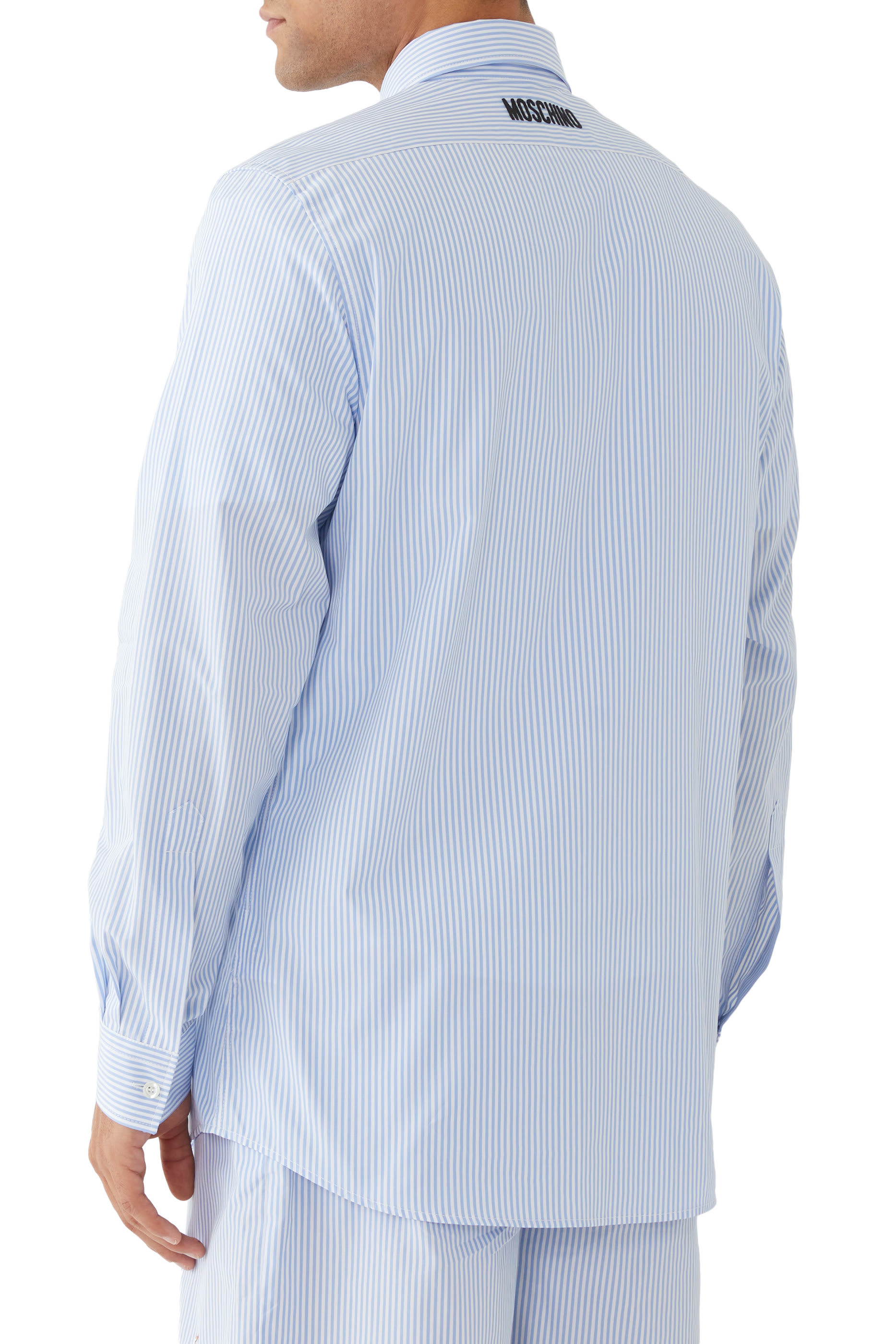 قميص بتطريز شعار الماركة بوبلين