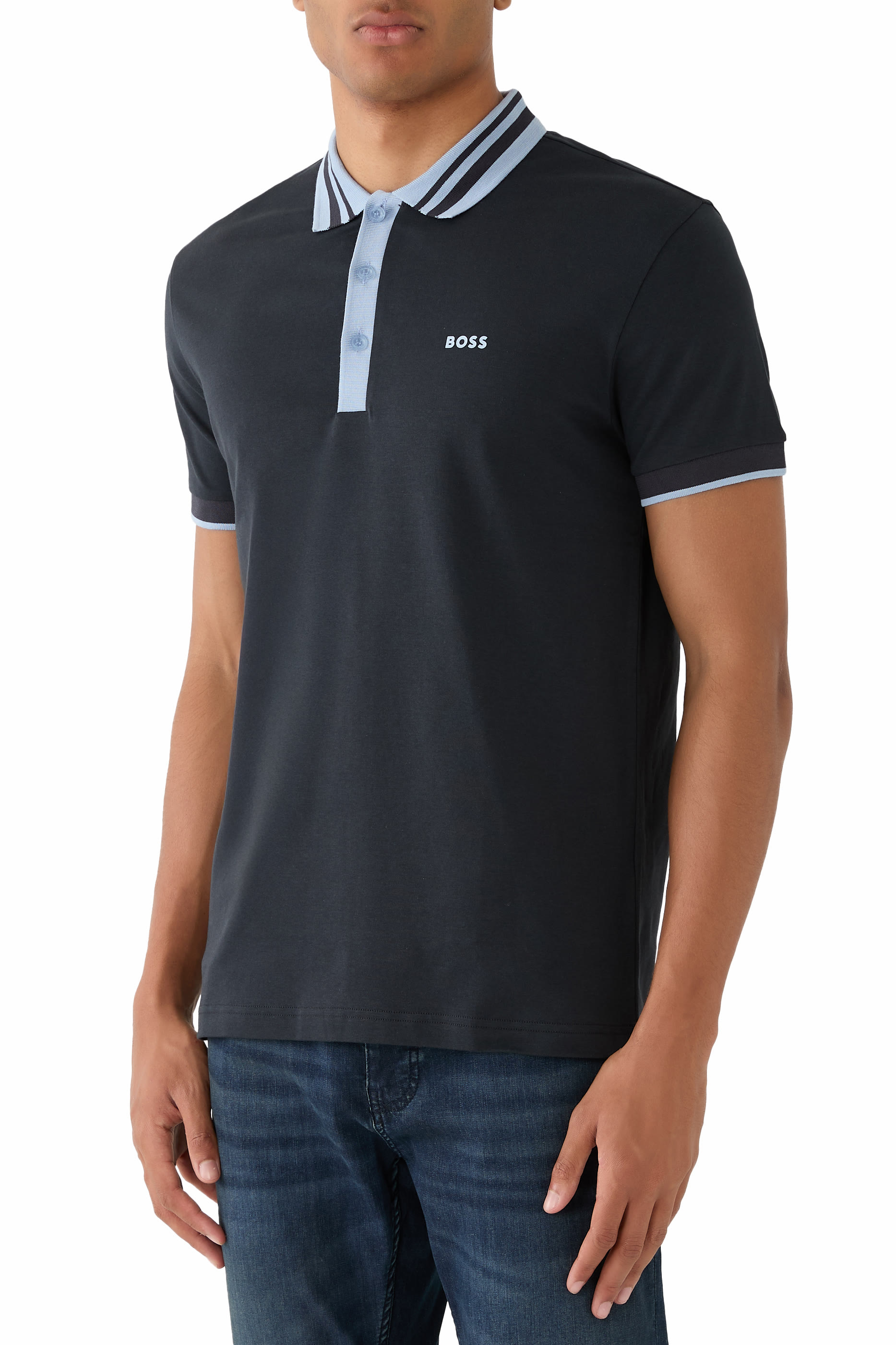 قميص بولو بول بنسيج متشابك