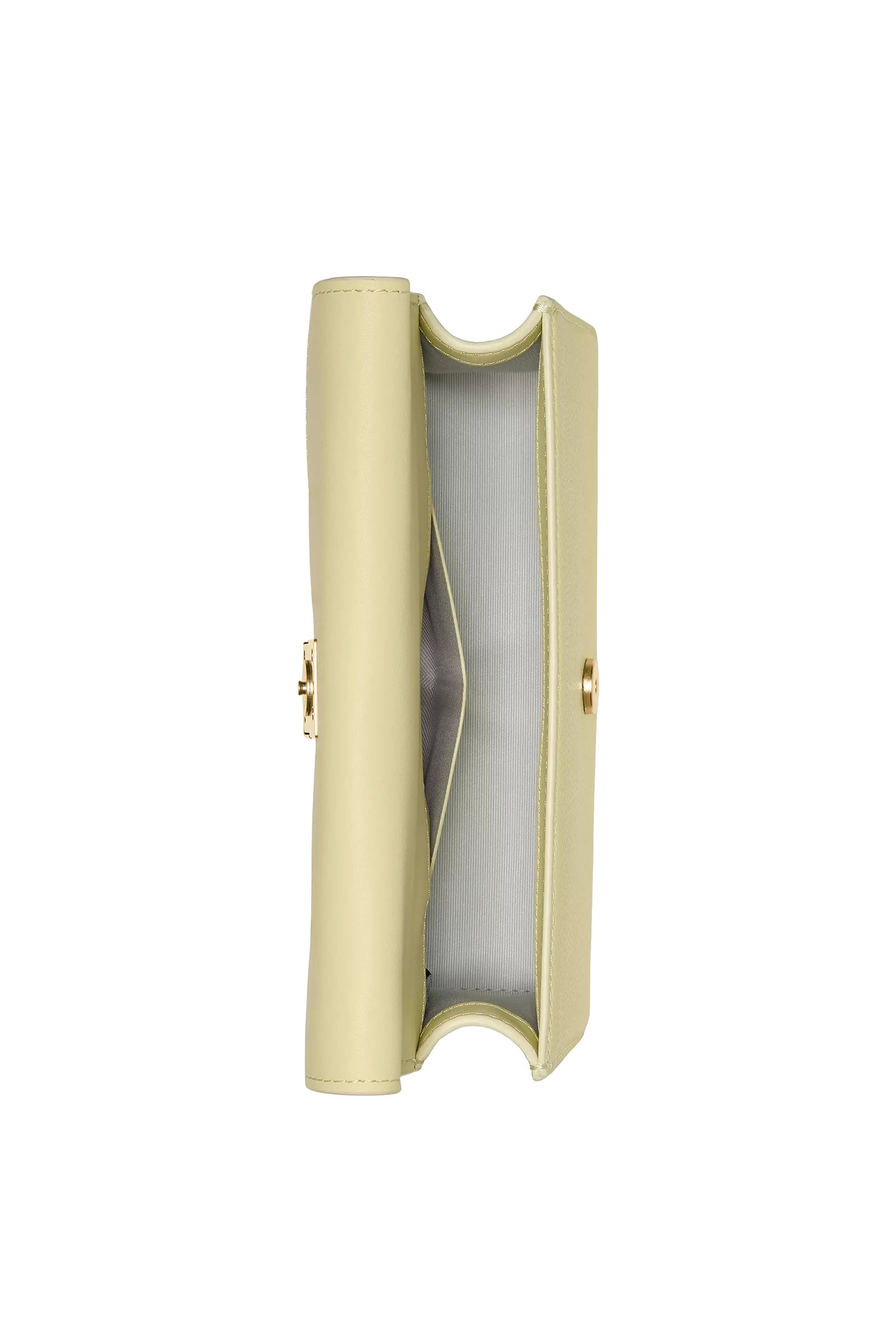 حقيبة كروس بودي صغيرة بحمالة سلسلة ونقشة جلد الثعبان