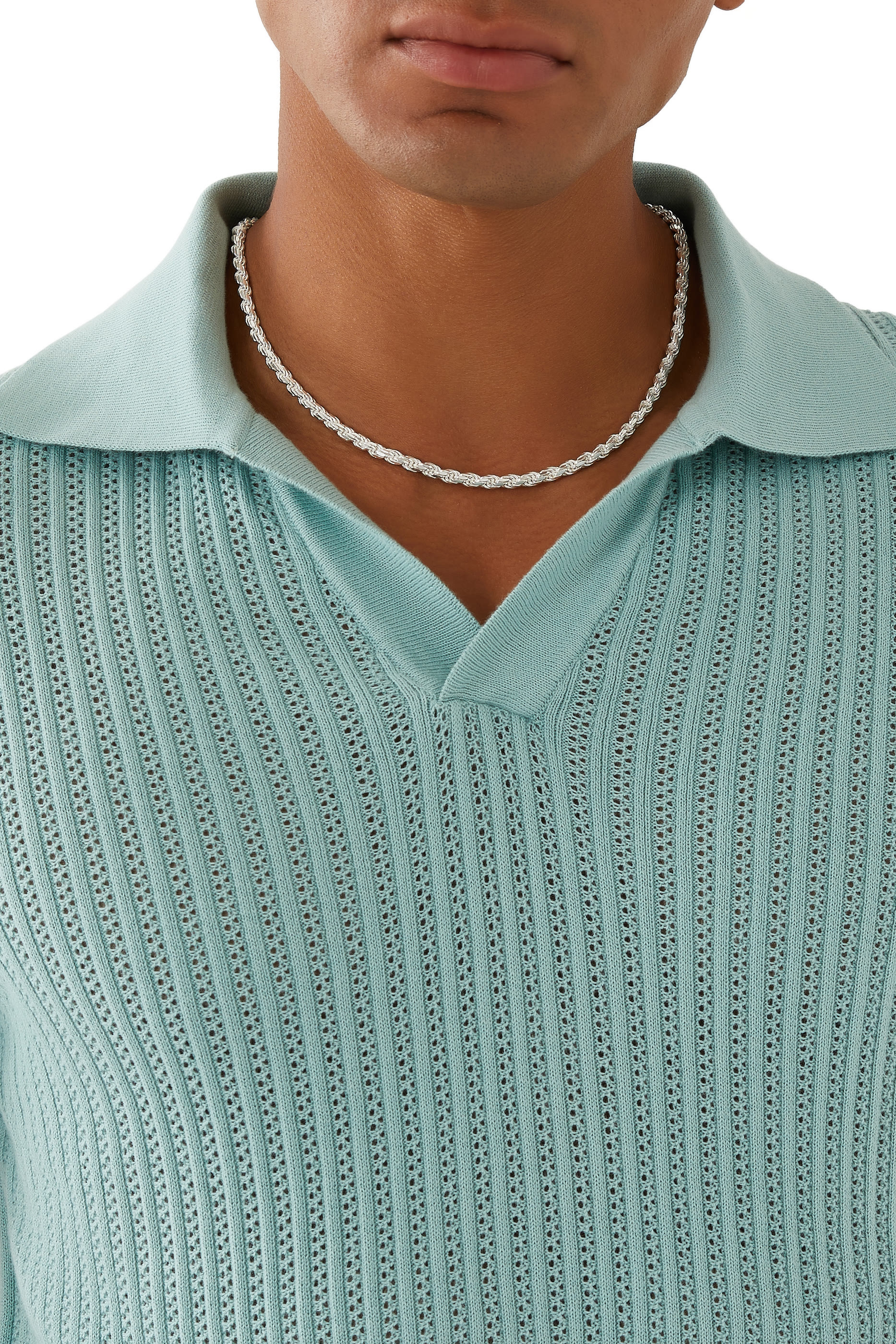 قلادة بتصميم سلسلة بشكل حبل