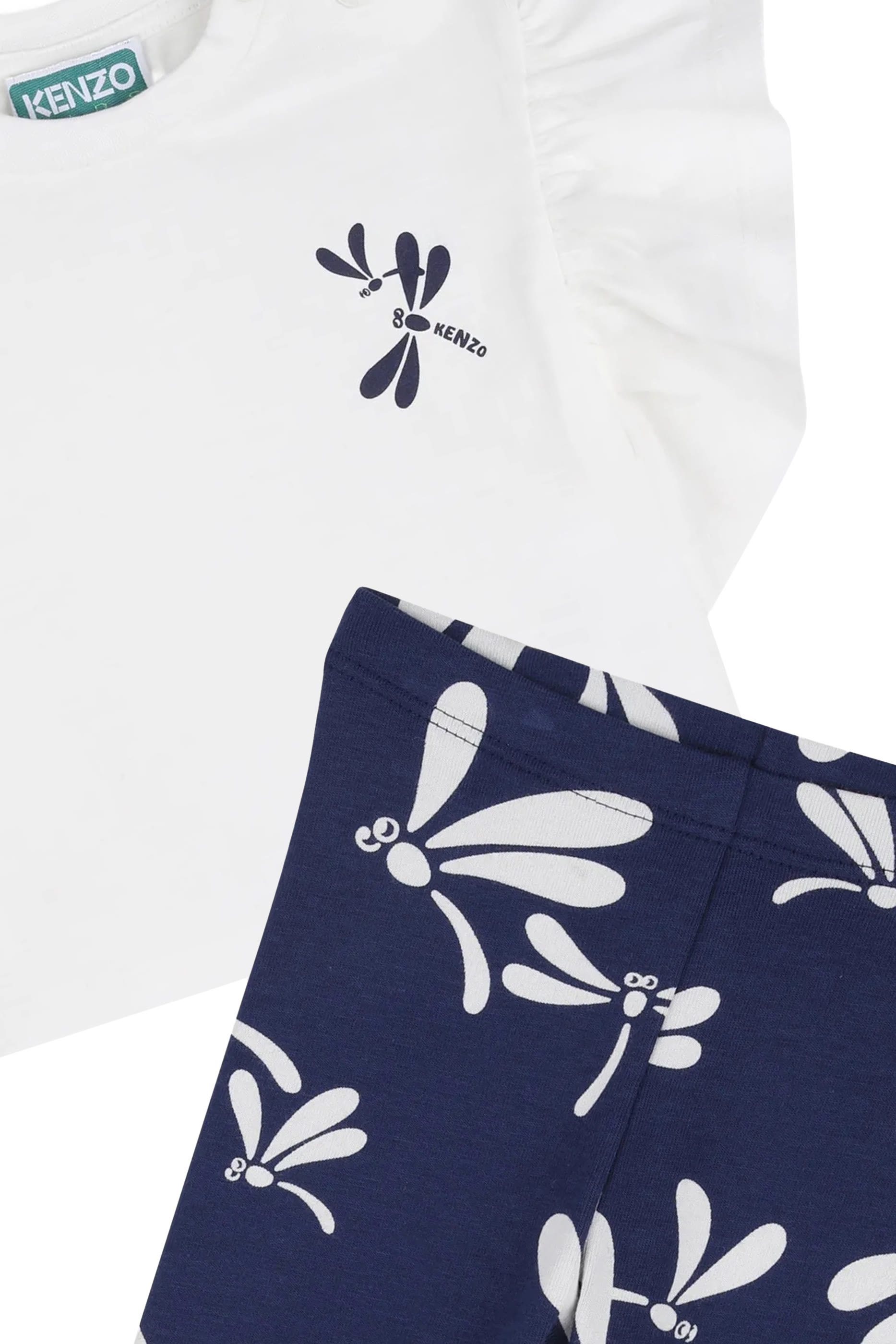 طقم تيشيرت ولغينغز بشعار الماركة للأطفال