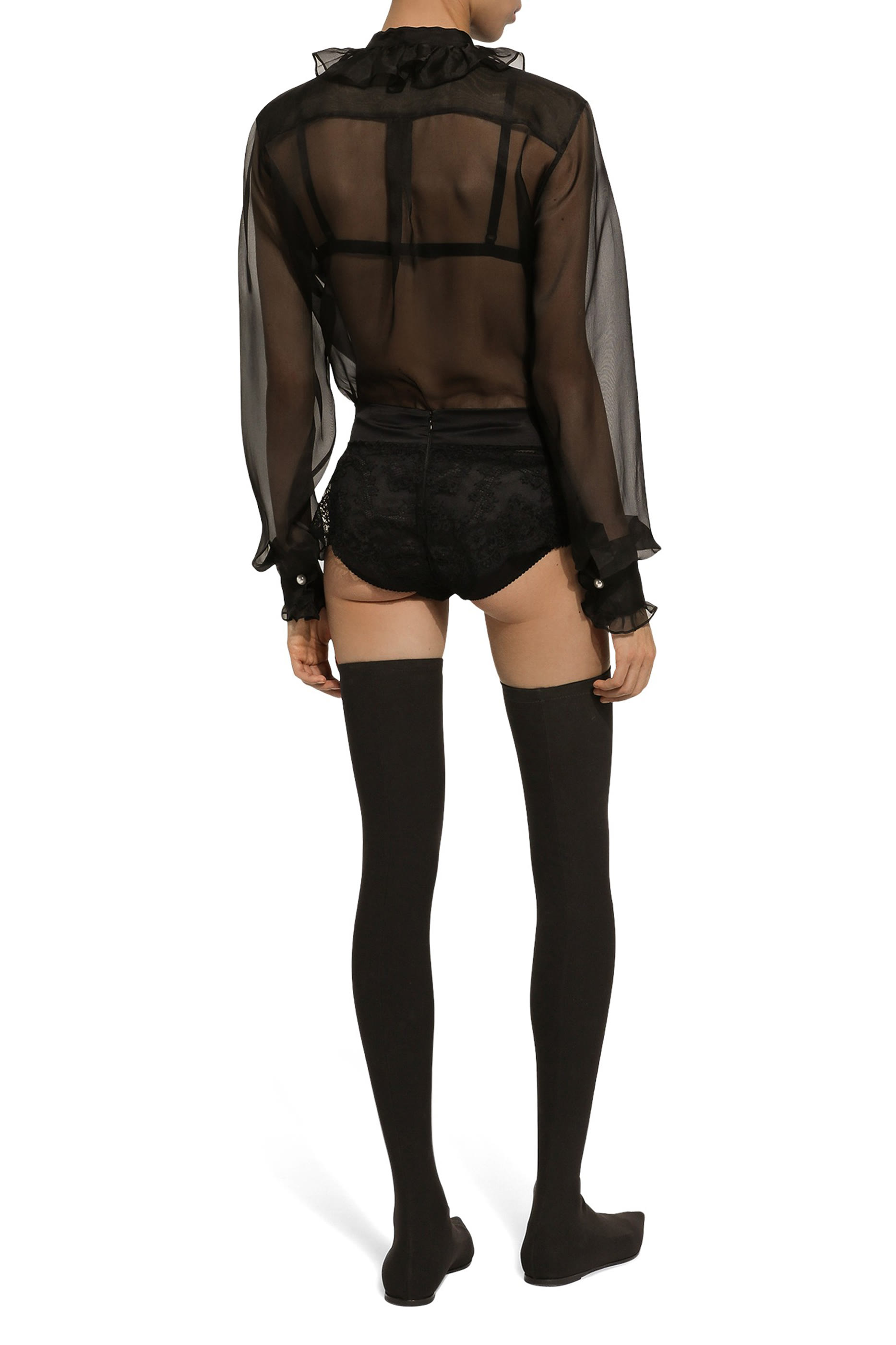 قميص بكشكش أورجانزا