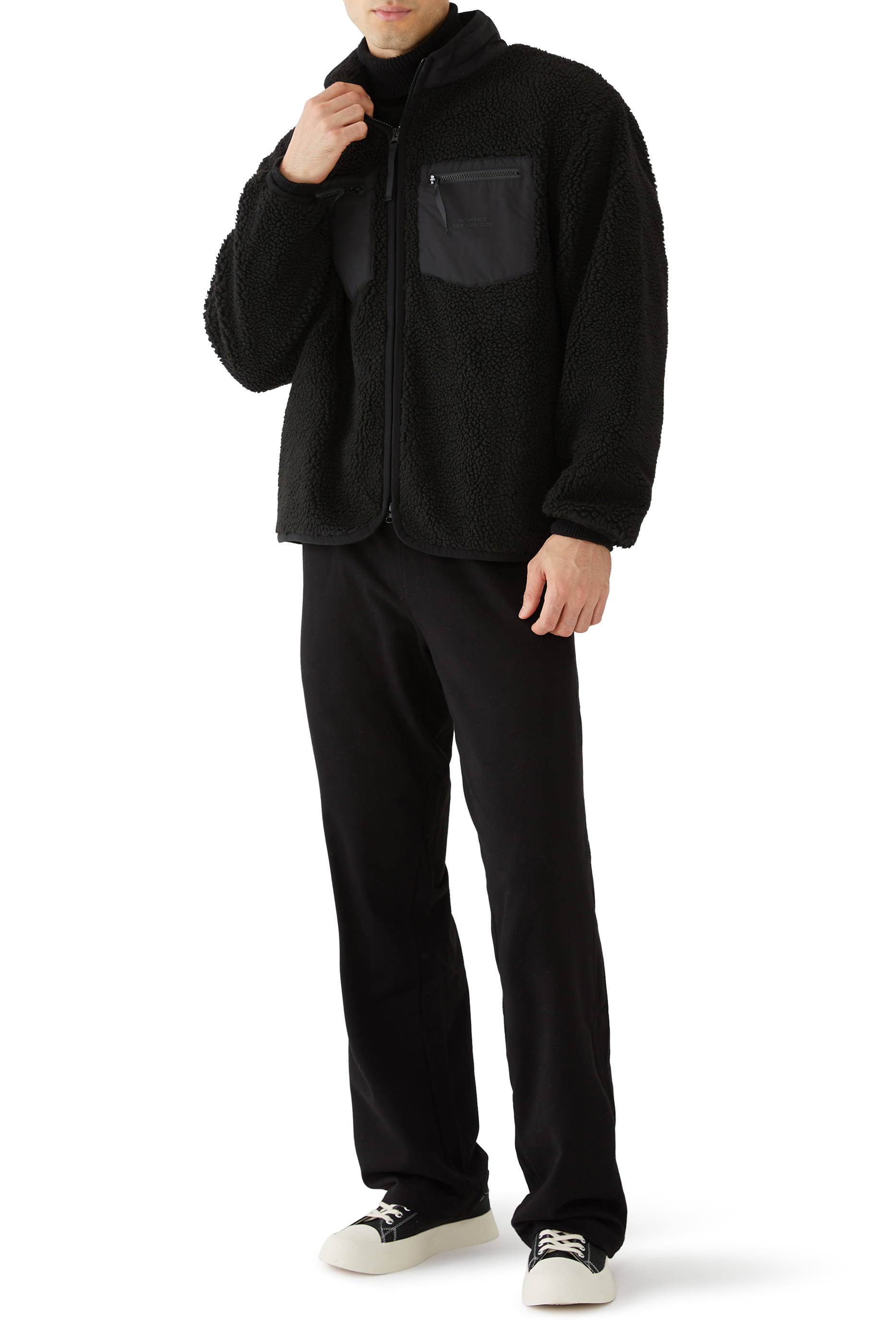 جاكيت بوا بسحاب صوف