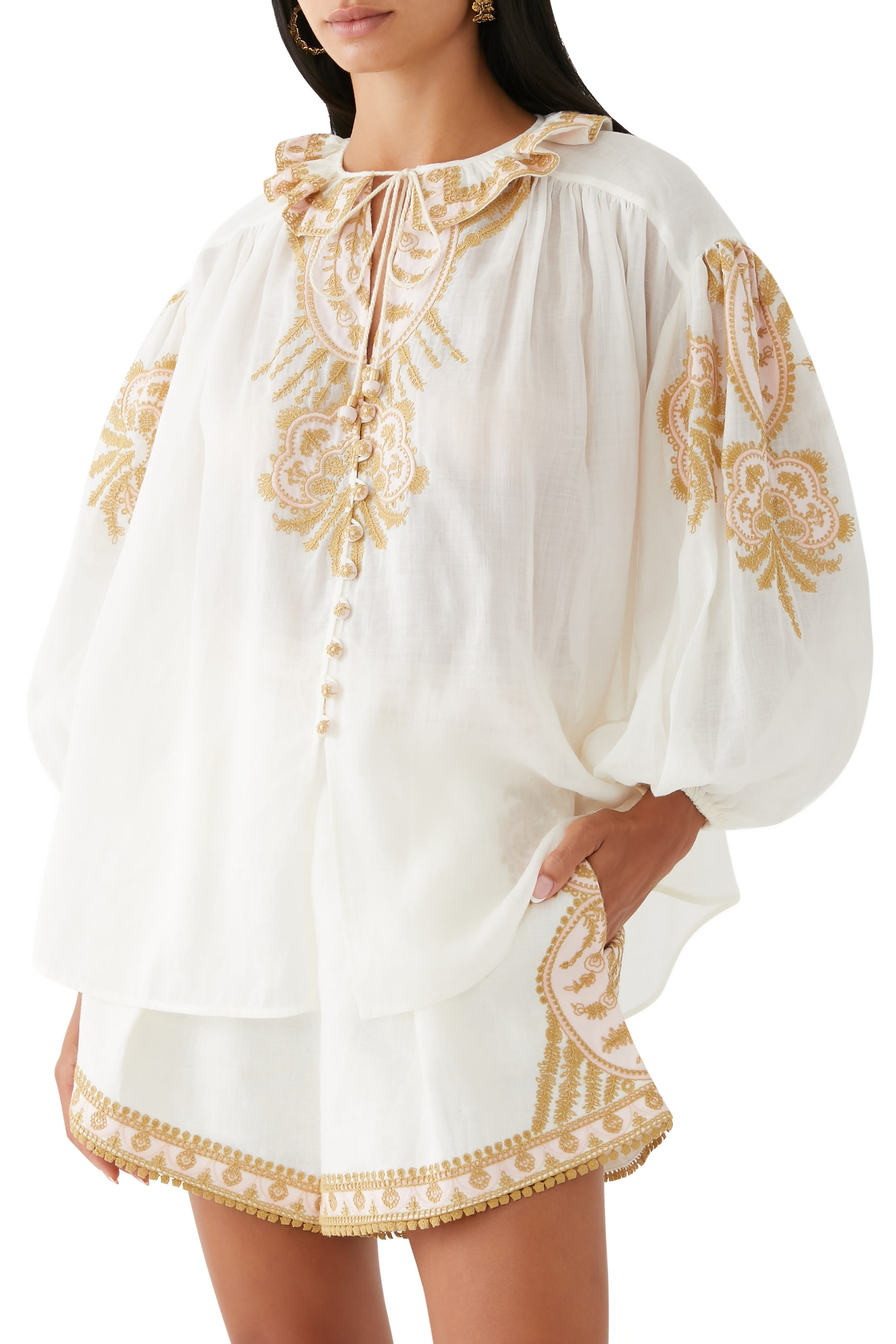 قميص ويفرلي مطرز رامي