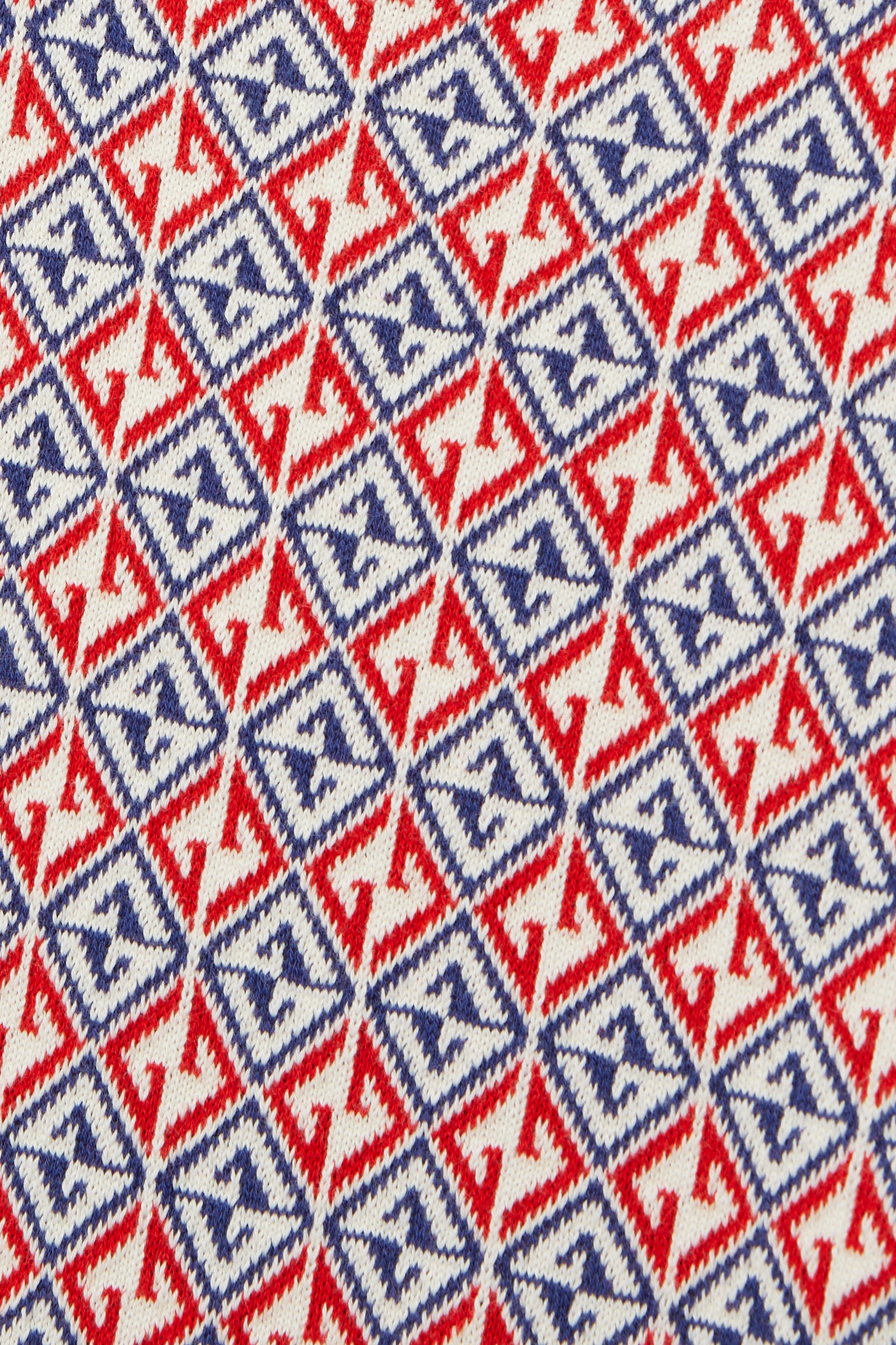 فستان قطن بنقشة معينات بشعار الماركة من الجاكار للأطفال