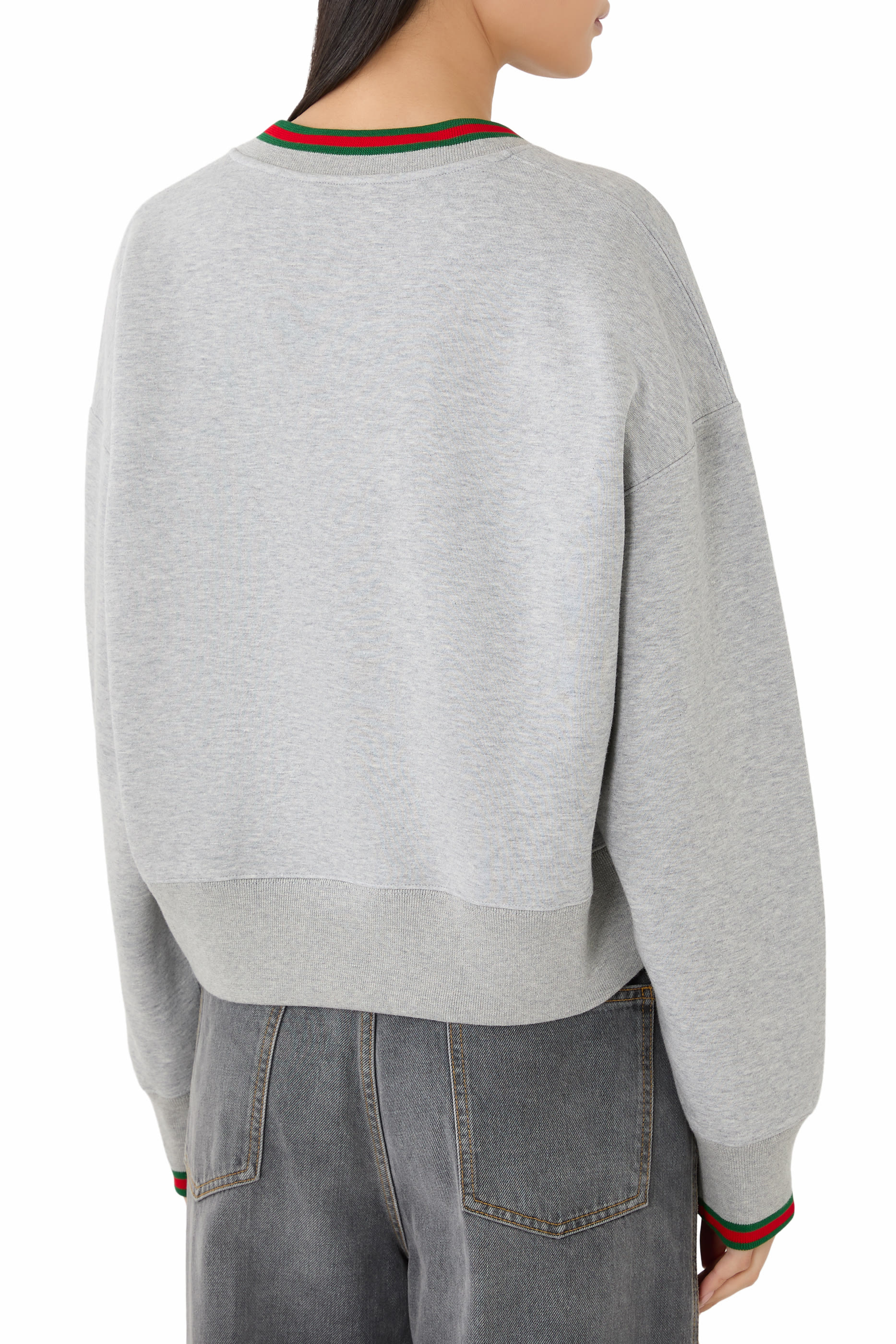 سويت شيرت بشريط ويب قطن جيرسيه