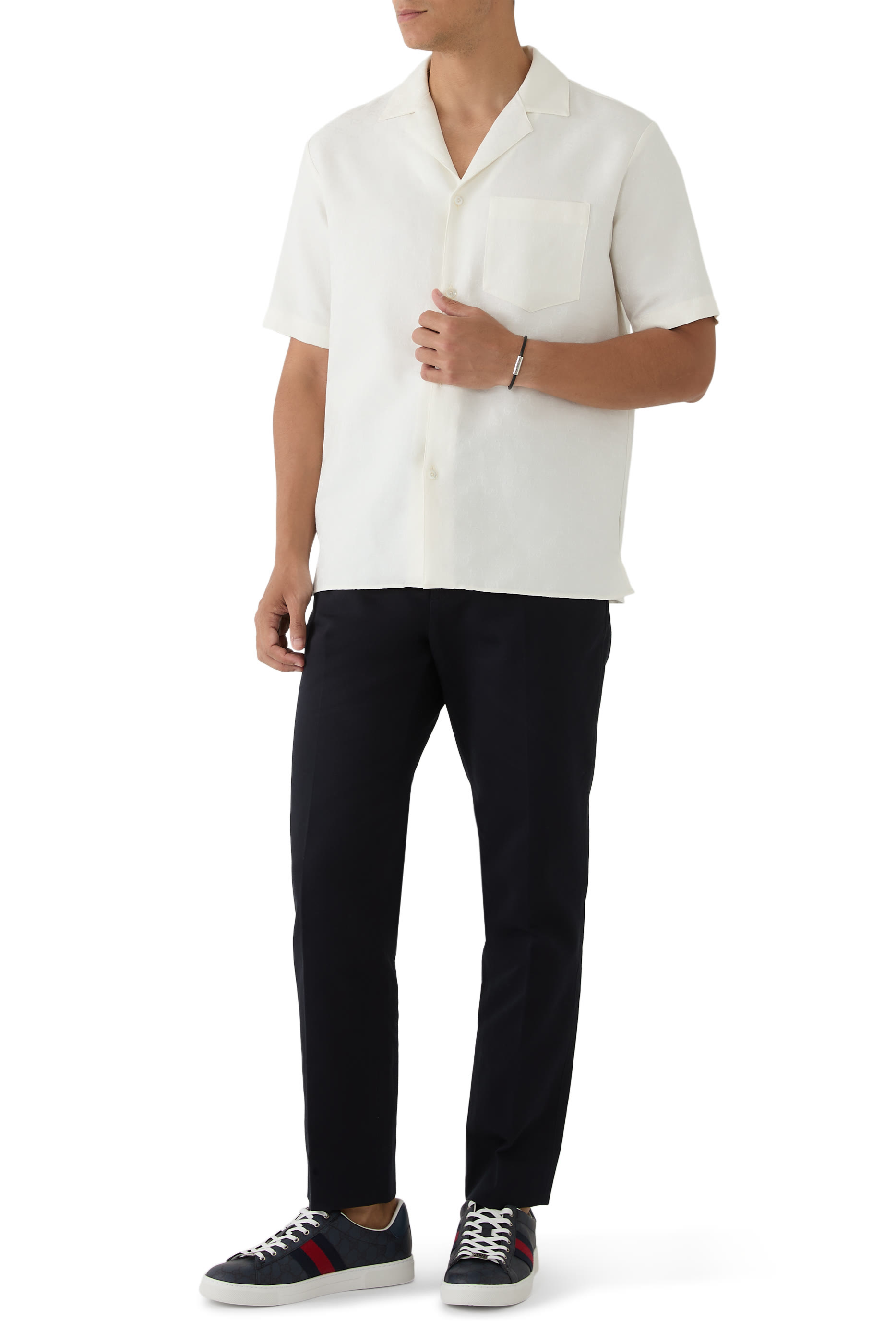 قميص قماش قنب بشعار الماركة