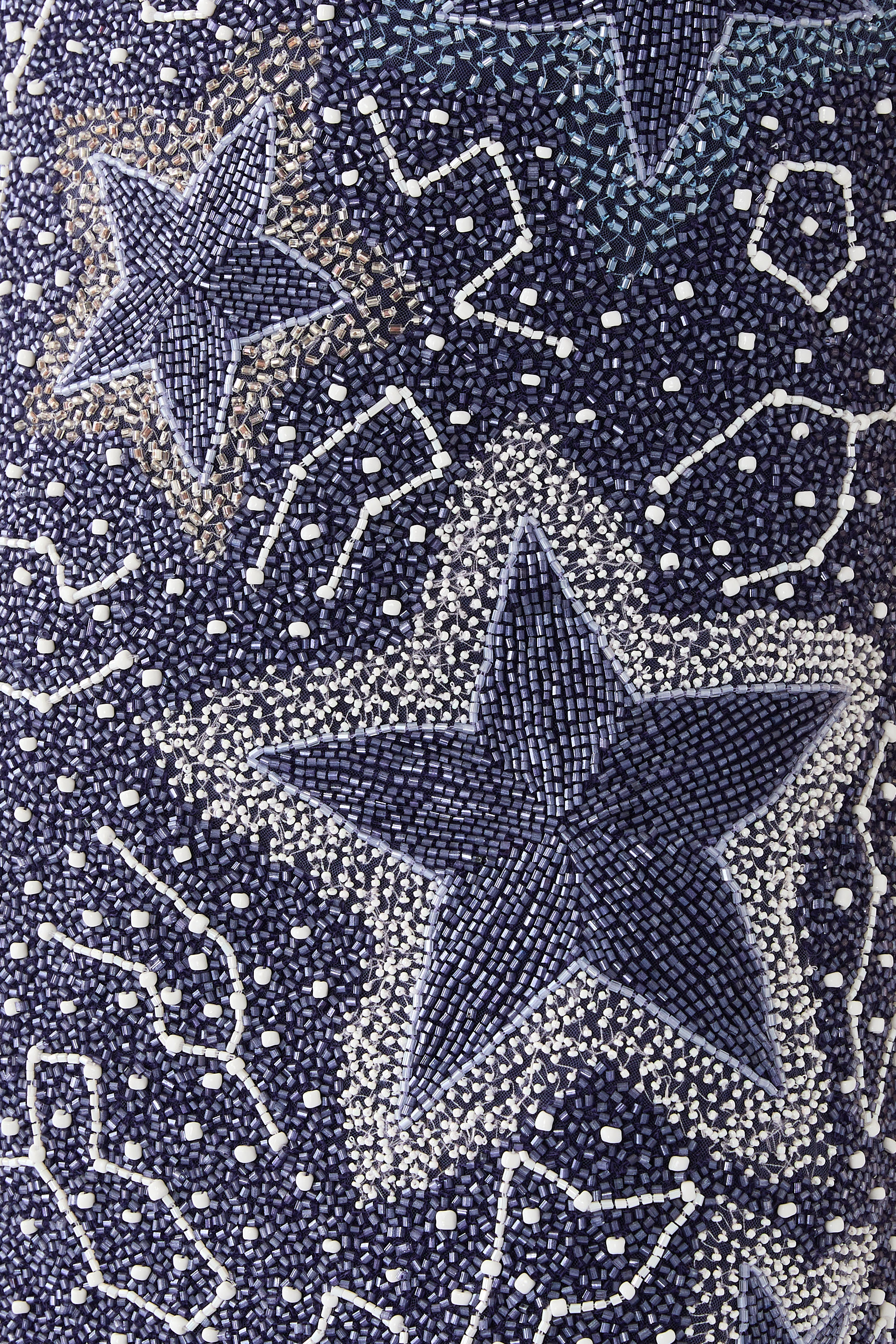 فستان زودياك قصير بتصميم باندو بخرز