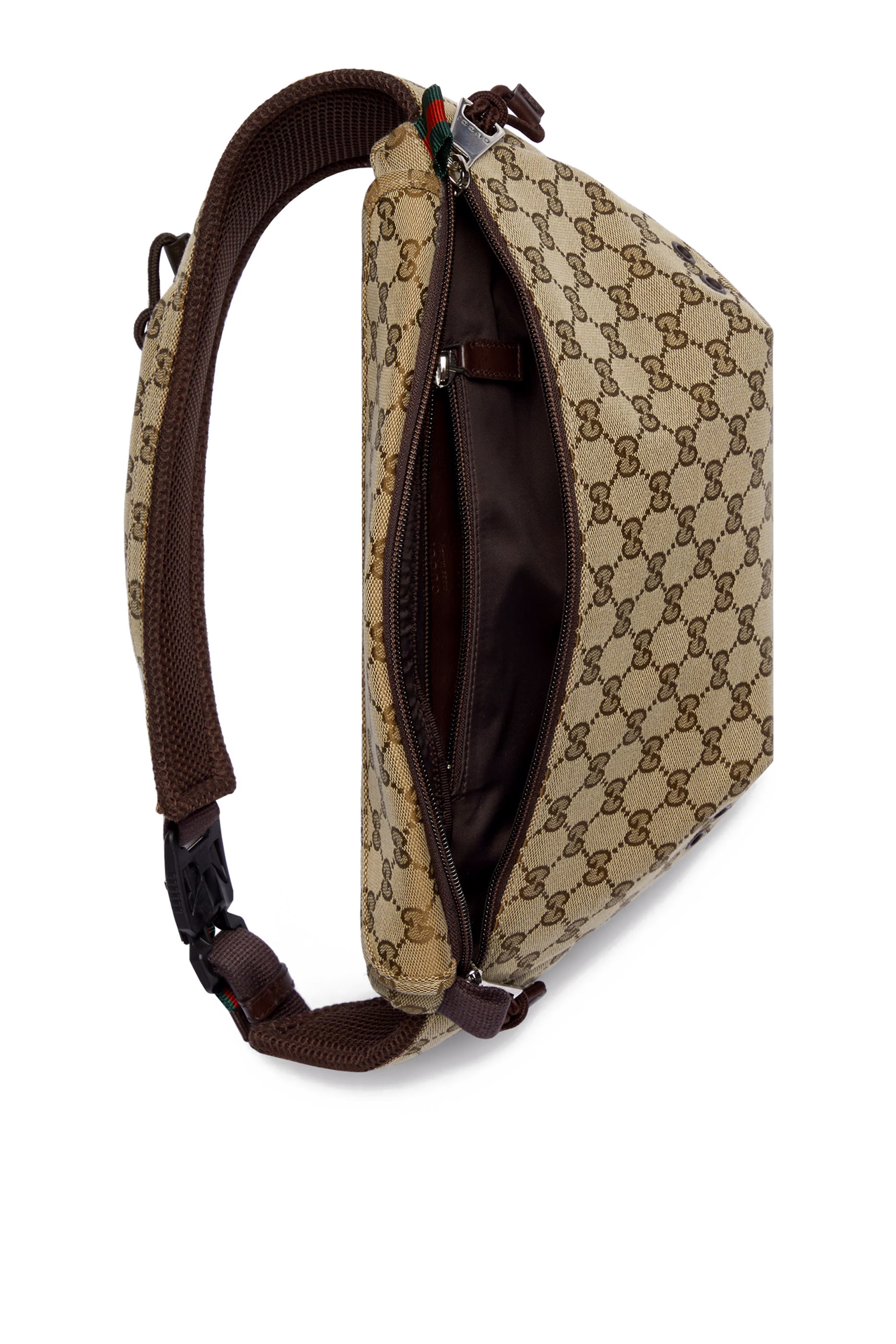 حقيبة خصر صغيرة بنقشة حرفي شعار الماركة