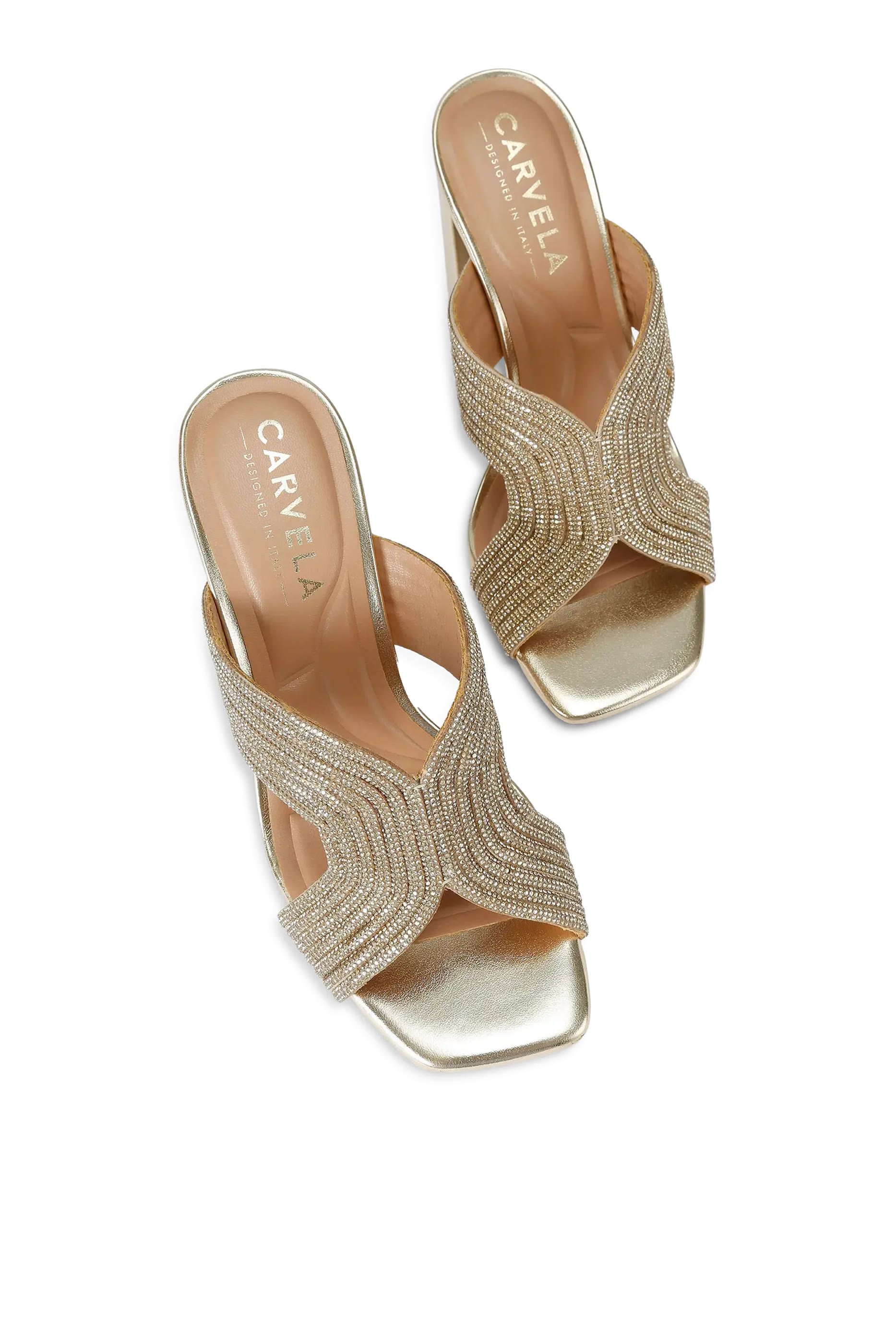 حذاء كارفيلا باباراتزي 90 مفتوح من الخلف بكعب عريض