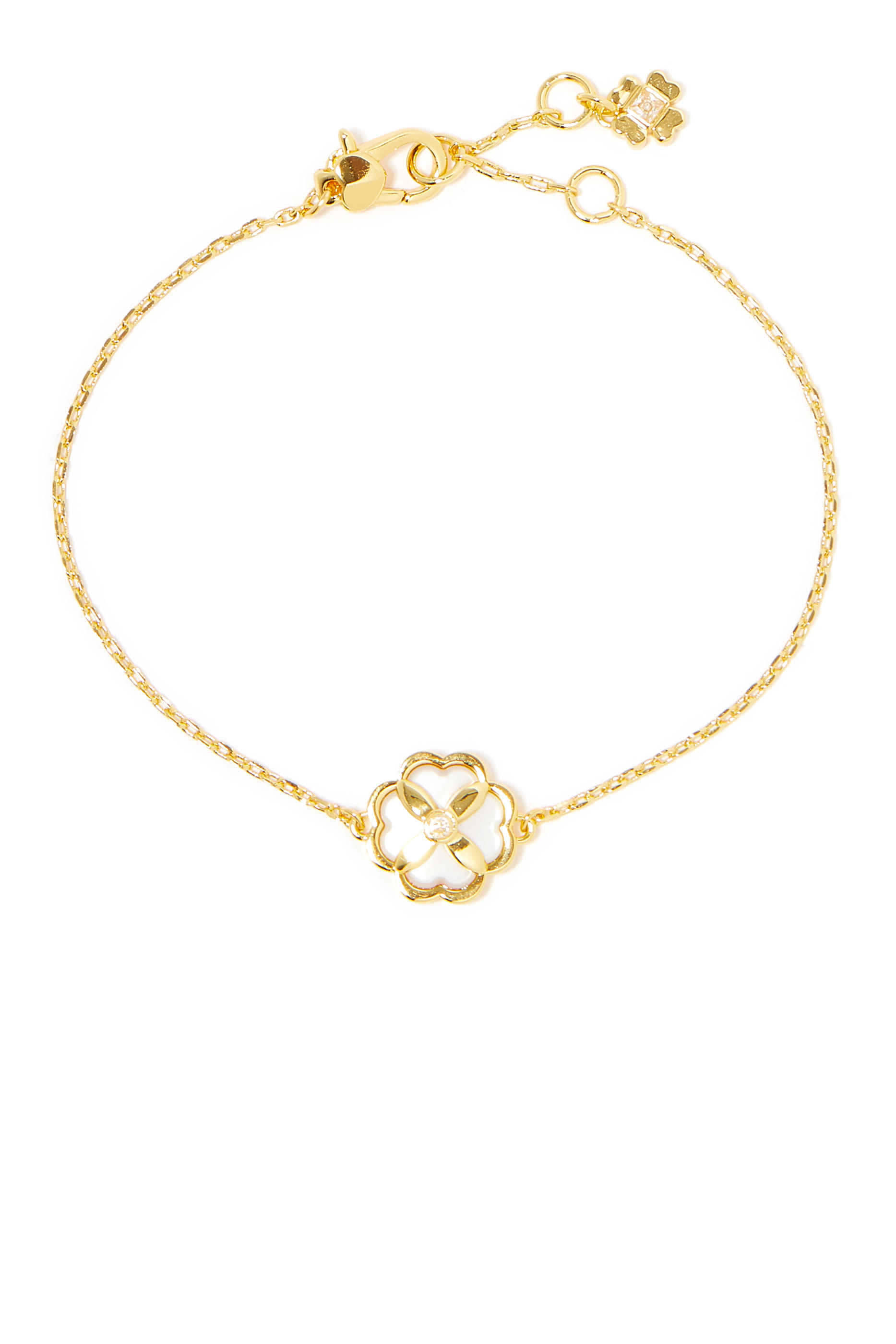 سوار هيريتيدج بلوم مرصع بأحجار زركونيا مكعبة وعرق اللؤلؤ معدن مطلي