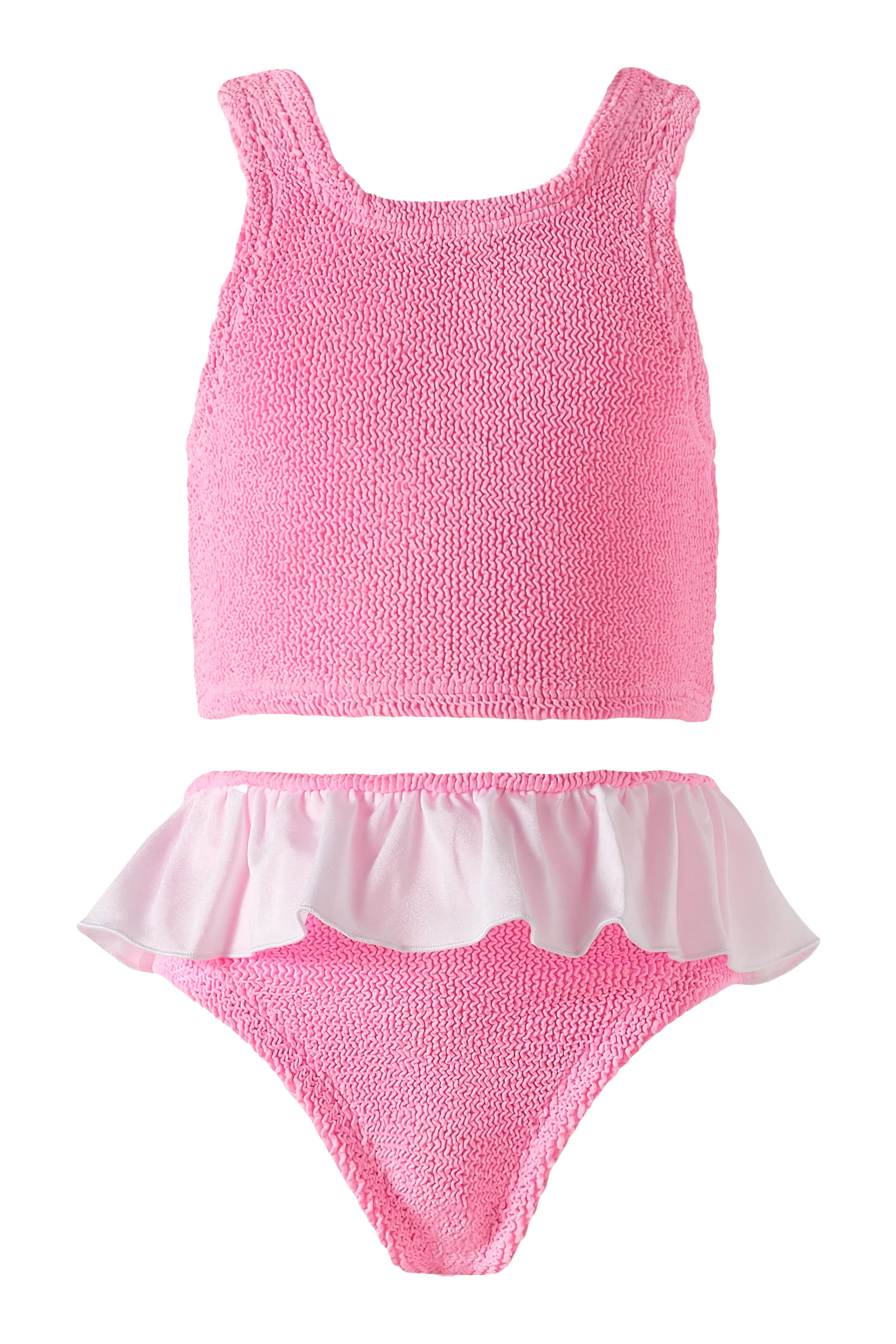 طقم بيكيني أوليف مزين بكشكش للأطفال