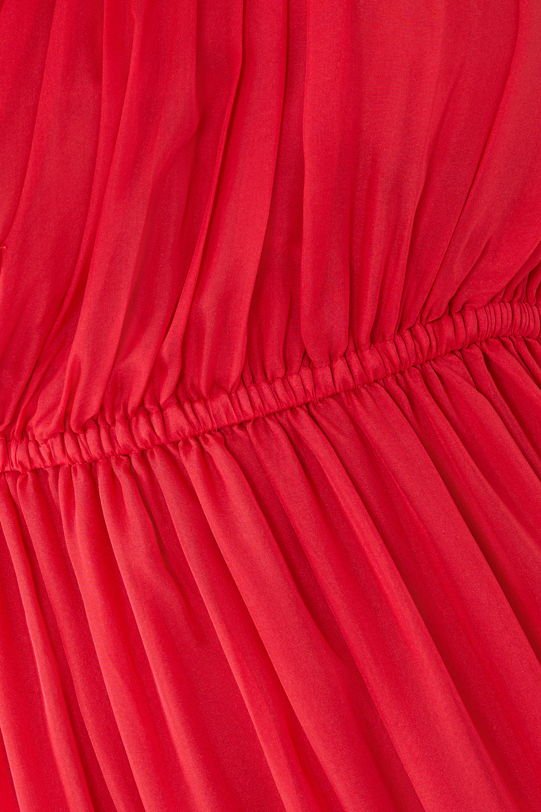 فستان جيني طويل بكتف مكشوف 