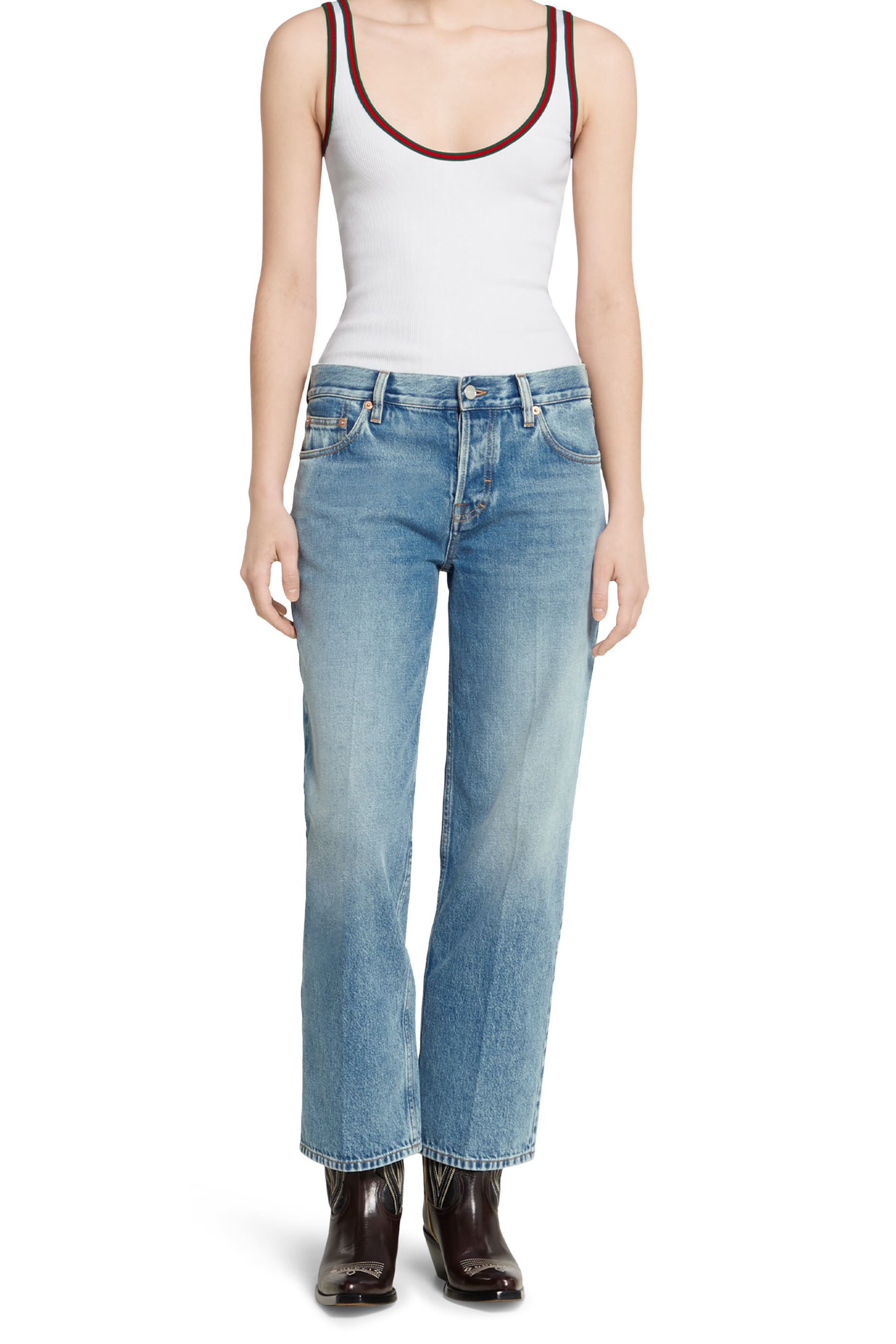 Straight Fit Denim Pants