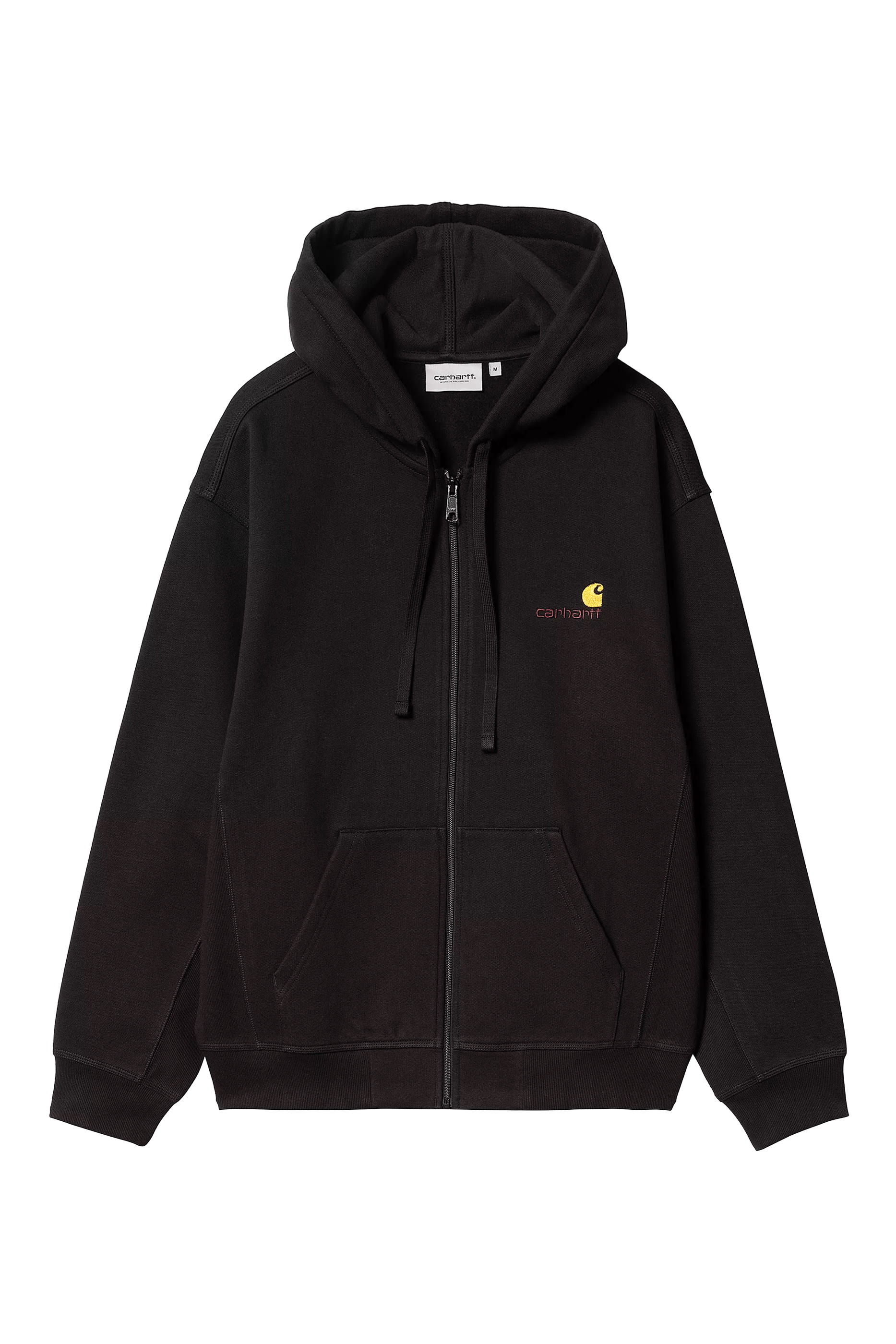 جاكيت بتطريز أمريكان سكريبت وغطاء رأس