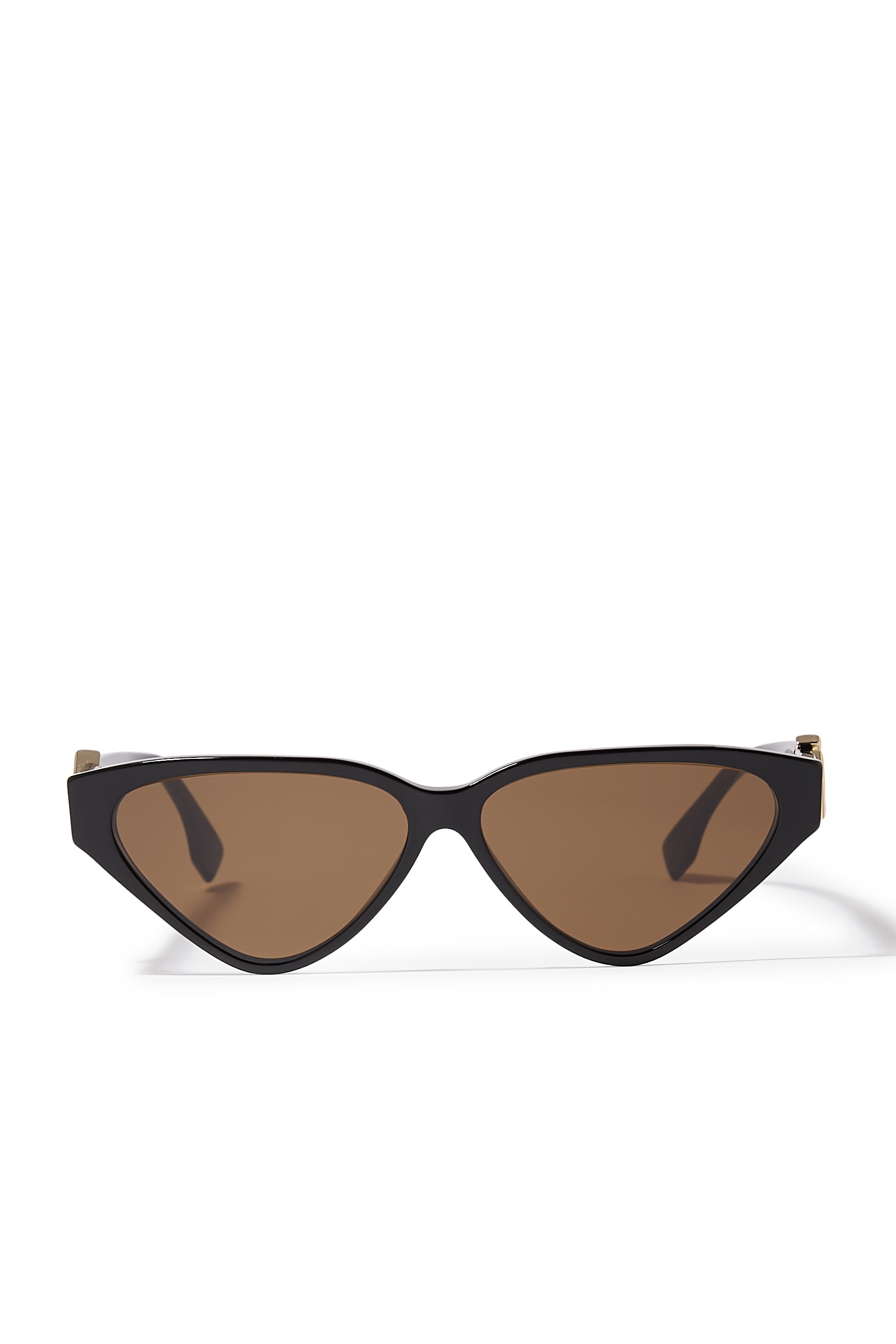  نظارة شمسية بإطار بتصميم عين القطة بحلية شعار الماركة بتصميم معين