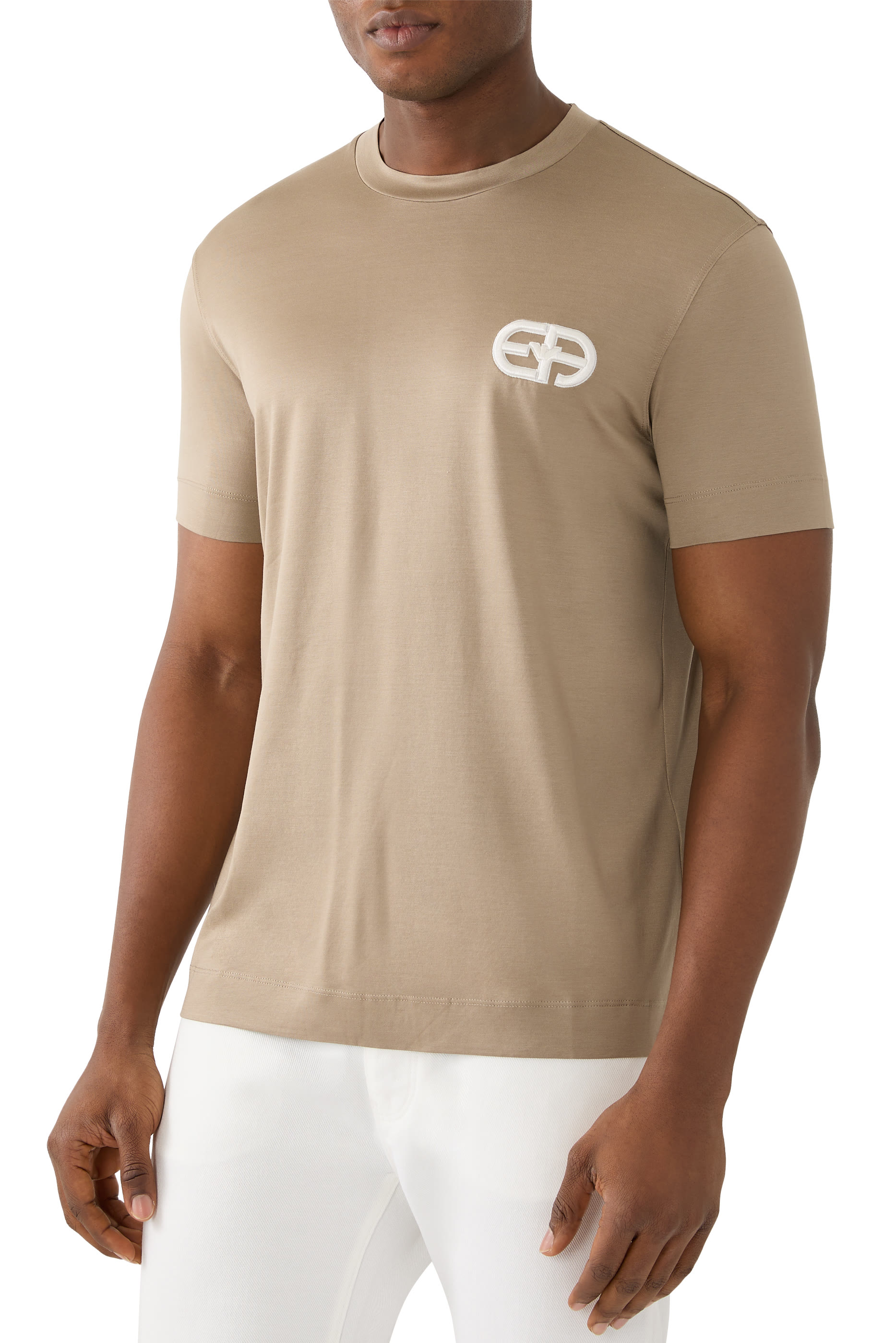 تيشيرت بشعار الماركة قطن جيرسيه